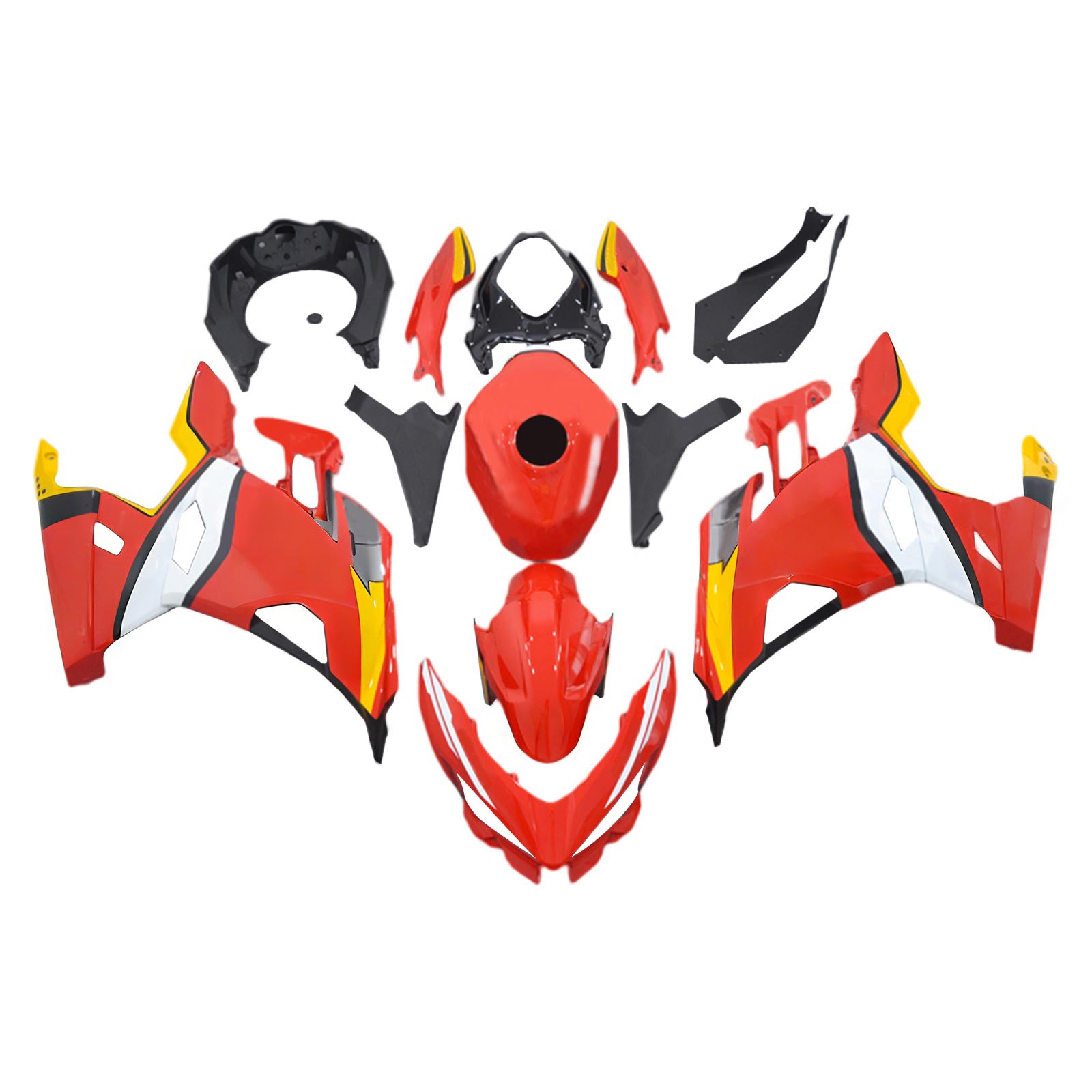 Amotopart 2018-2024 Kawasaki EX400 Ninja400 Red&Orange Fairing Kit