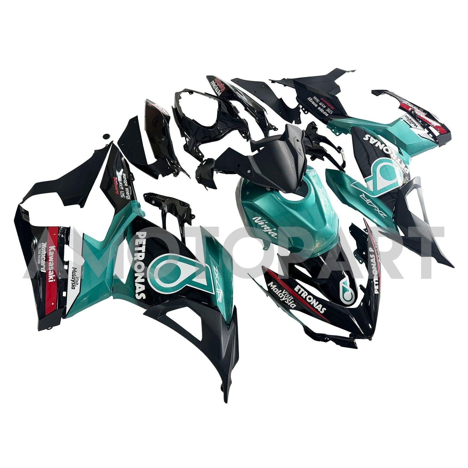 Amotopart 2018-2024 Kawasaki EX400 Ninja400 Petronas Fairing Kit