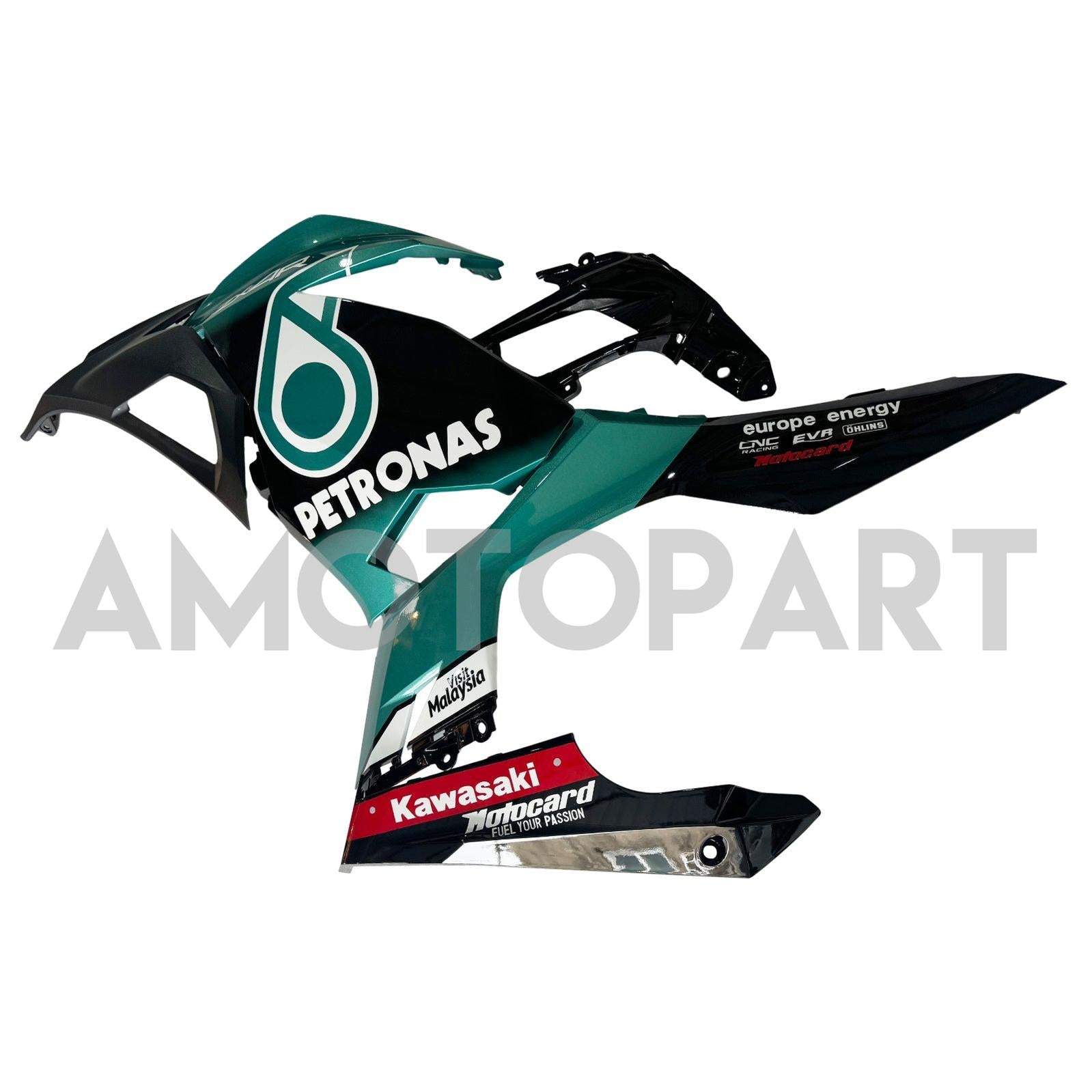 Amotopart 2018-2024 Kawasaki EX400 Ninja400 Petronas Fairing Kit