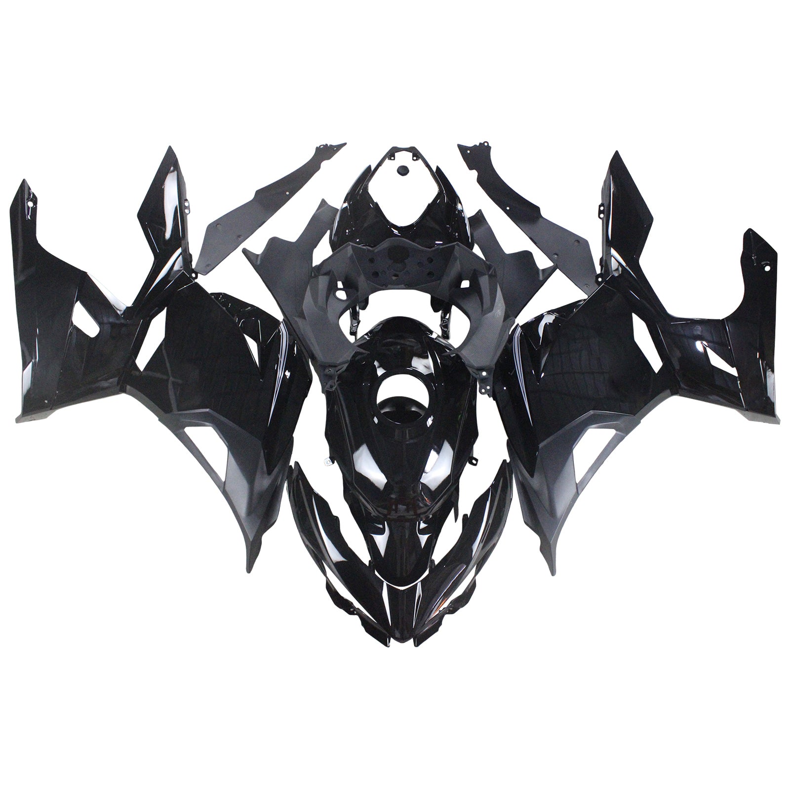 Amotopart 2018-2024 Kawasaki EX400 Ninja400 Black Fairing Kit