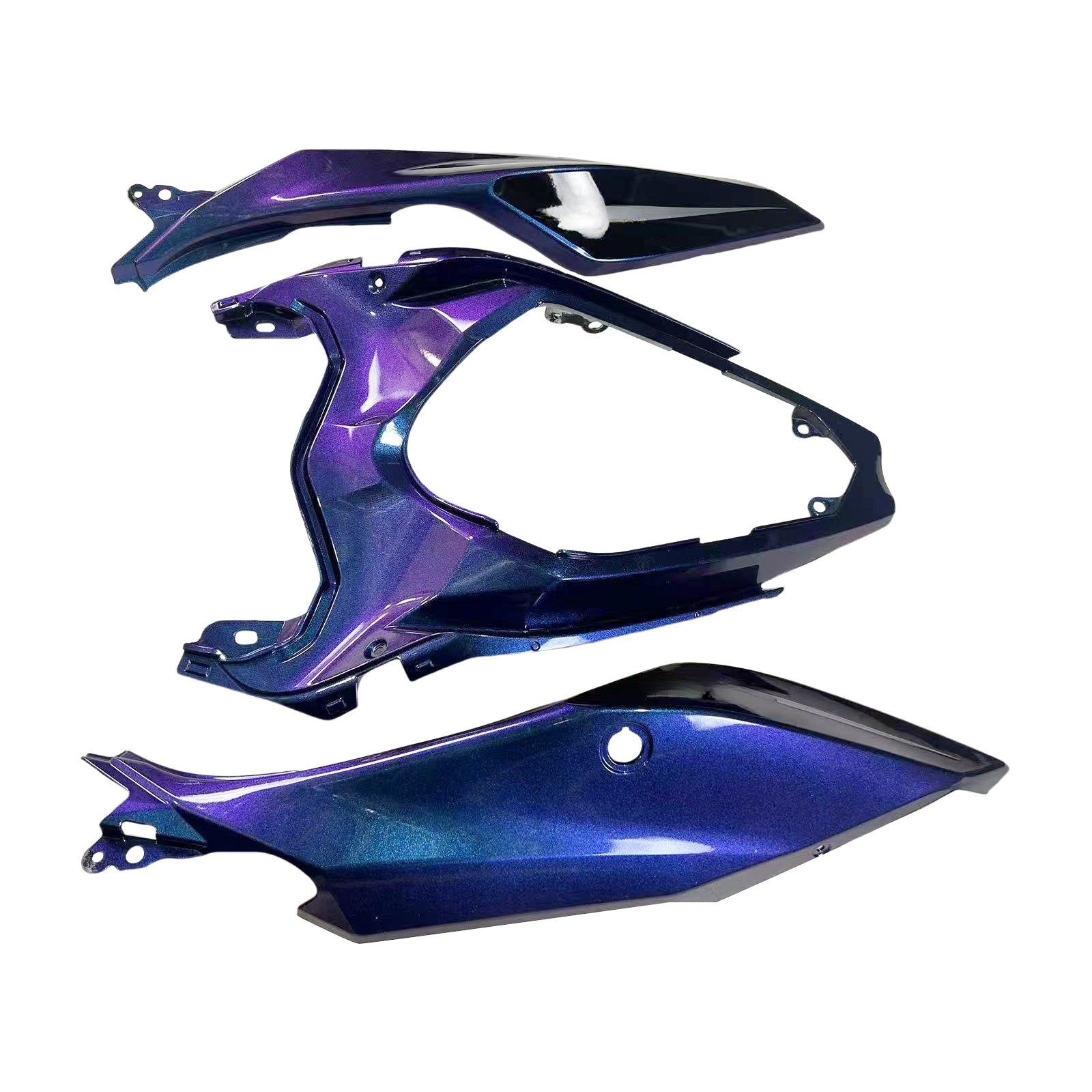 Amotopart 2018-2024 Kawasaki EX400 Ninja400 Chameleon Blue & Purple Fairing Kit