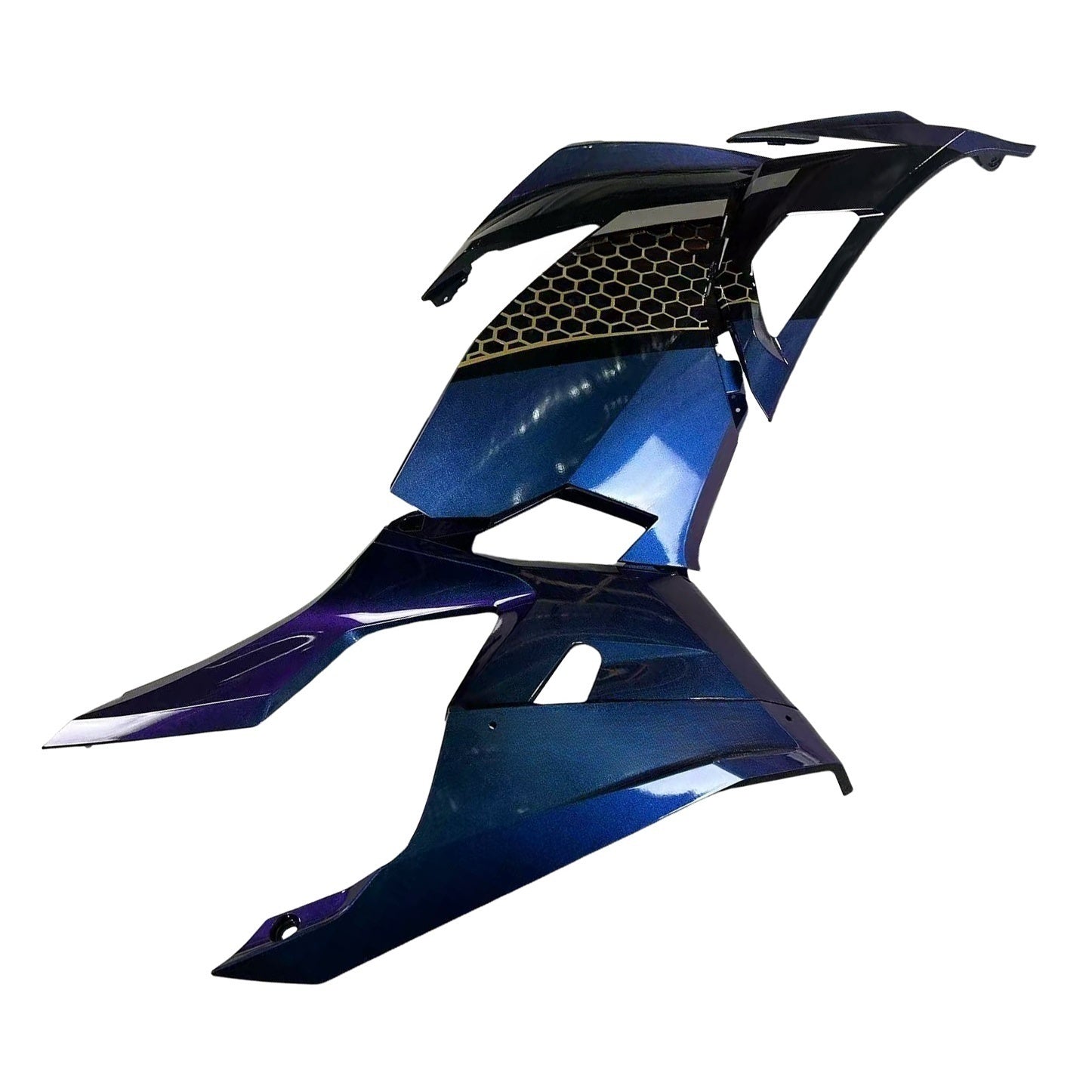 Amotopart 2018-2024 Kawasaki EX400 Ninja400 Chameleon Blue & Purple Fairing Kit