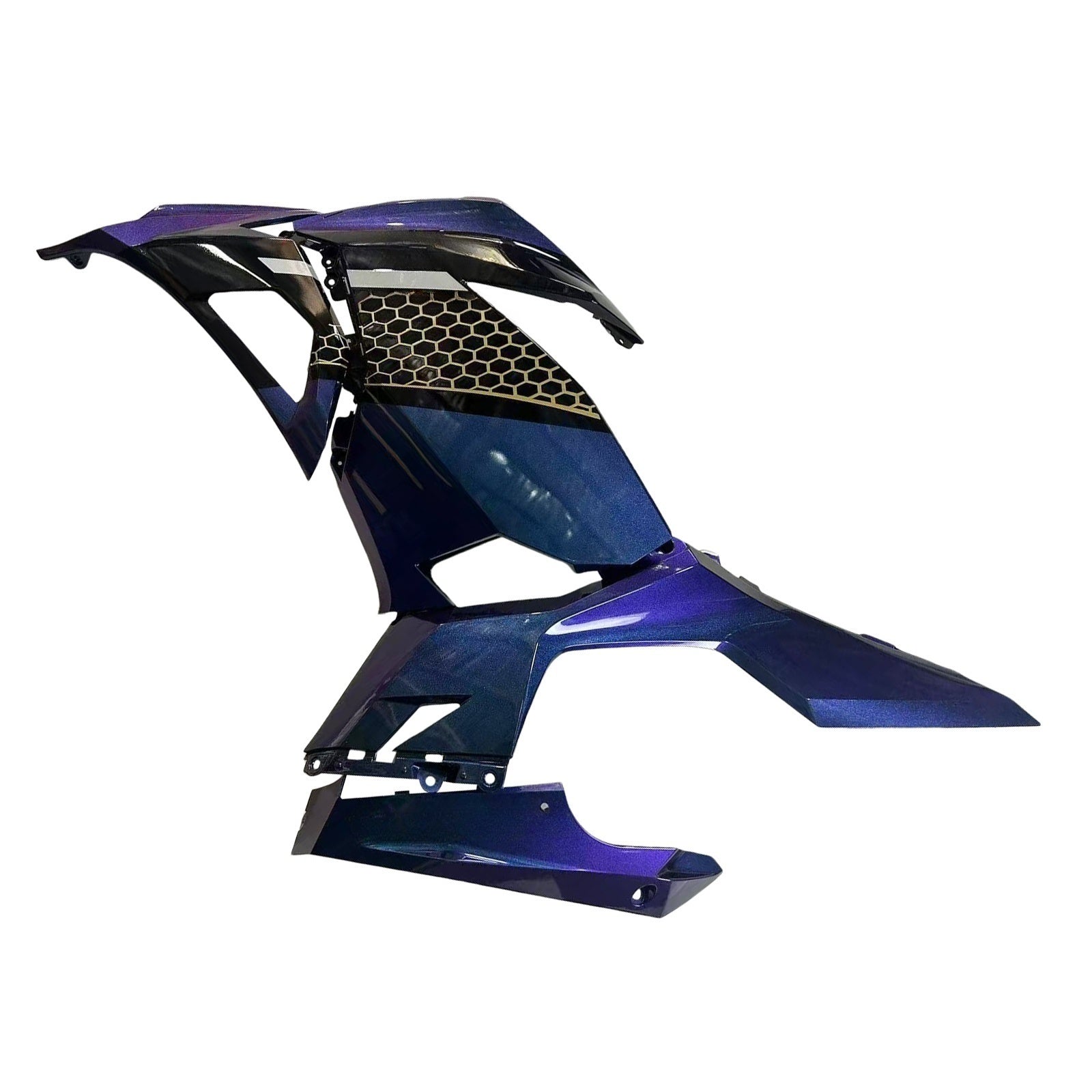 Amotopart 2018-2024 Kawasaki EX400 Ninja400 Chameleon Blue & Purple Fairing Kit