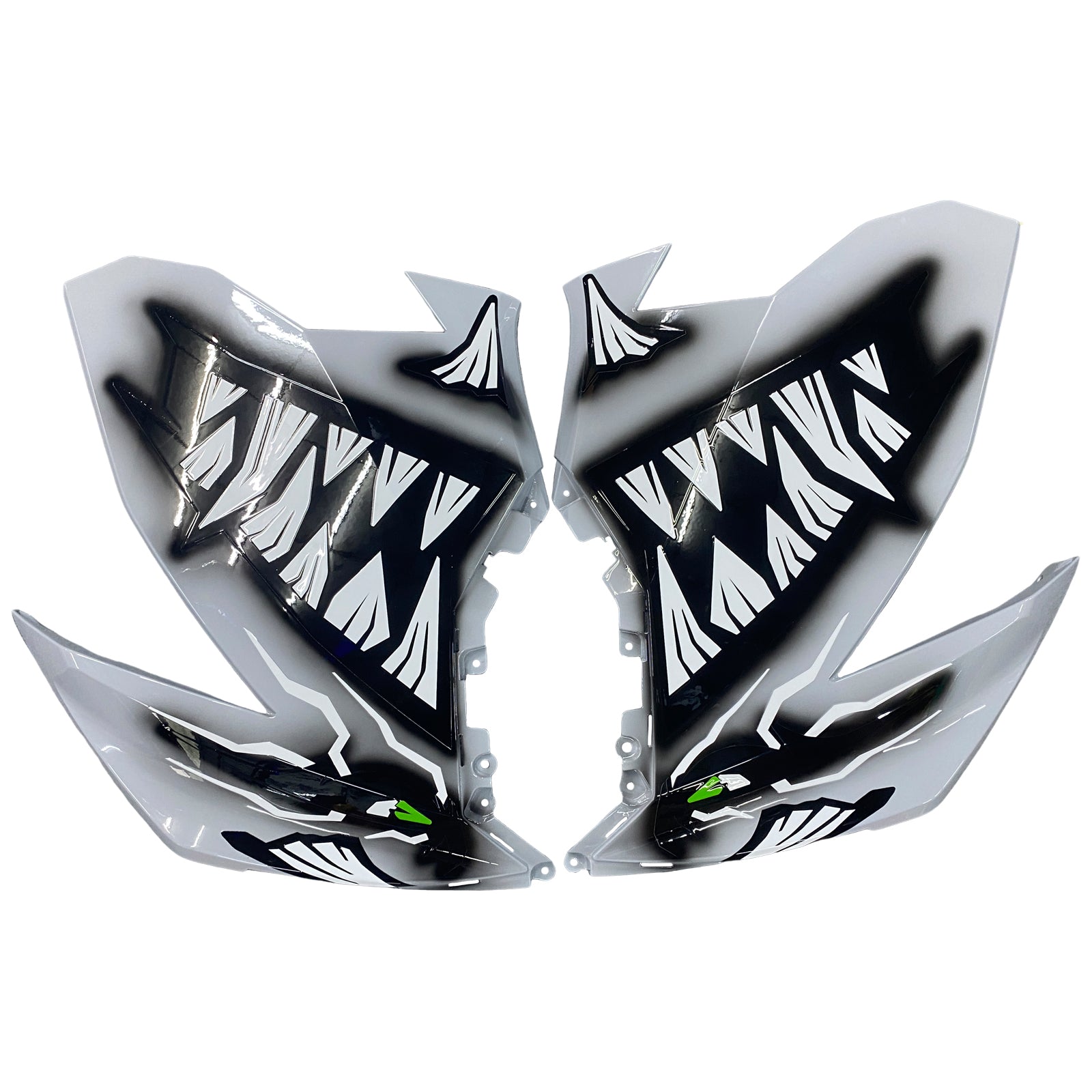 Amotopart 2018-2024 Kawasaki EX400 Ninja400 White Grey&Black Fairing Kit