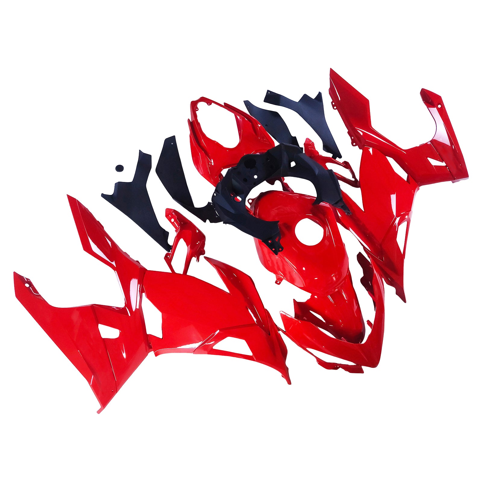 Amotopart 2018-2024 Kawasaki Ex400 Ninja400 Red Fairing Kit