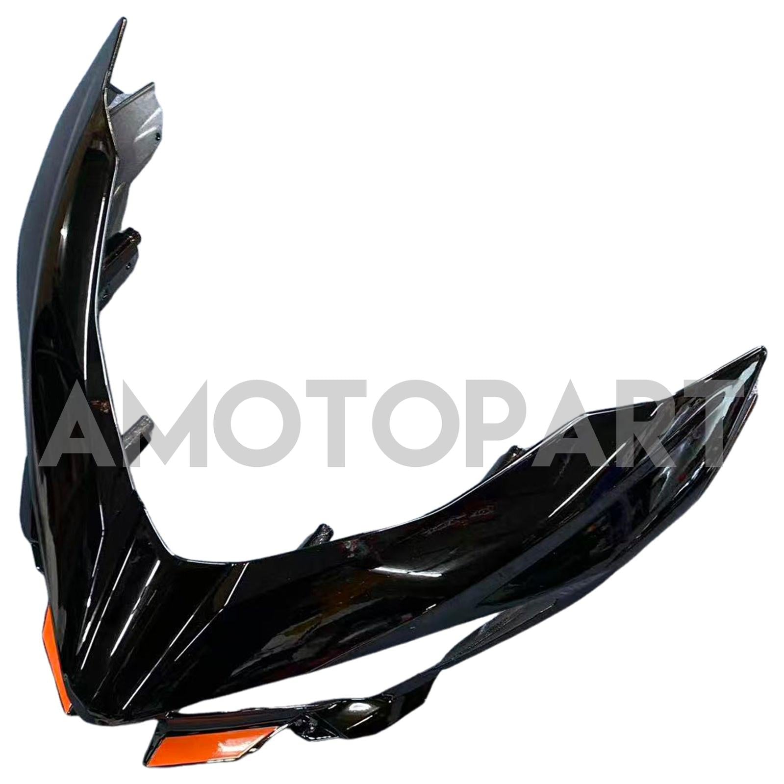 Amotopart 2018-2024 Kawasaki EX400 Ninja400 Black with Orange Letter Fairing Kit