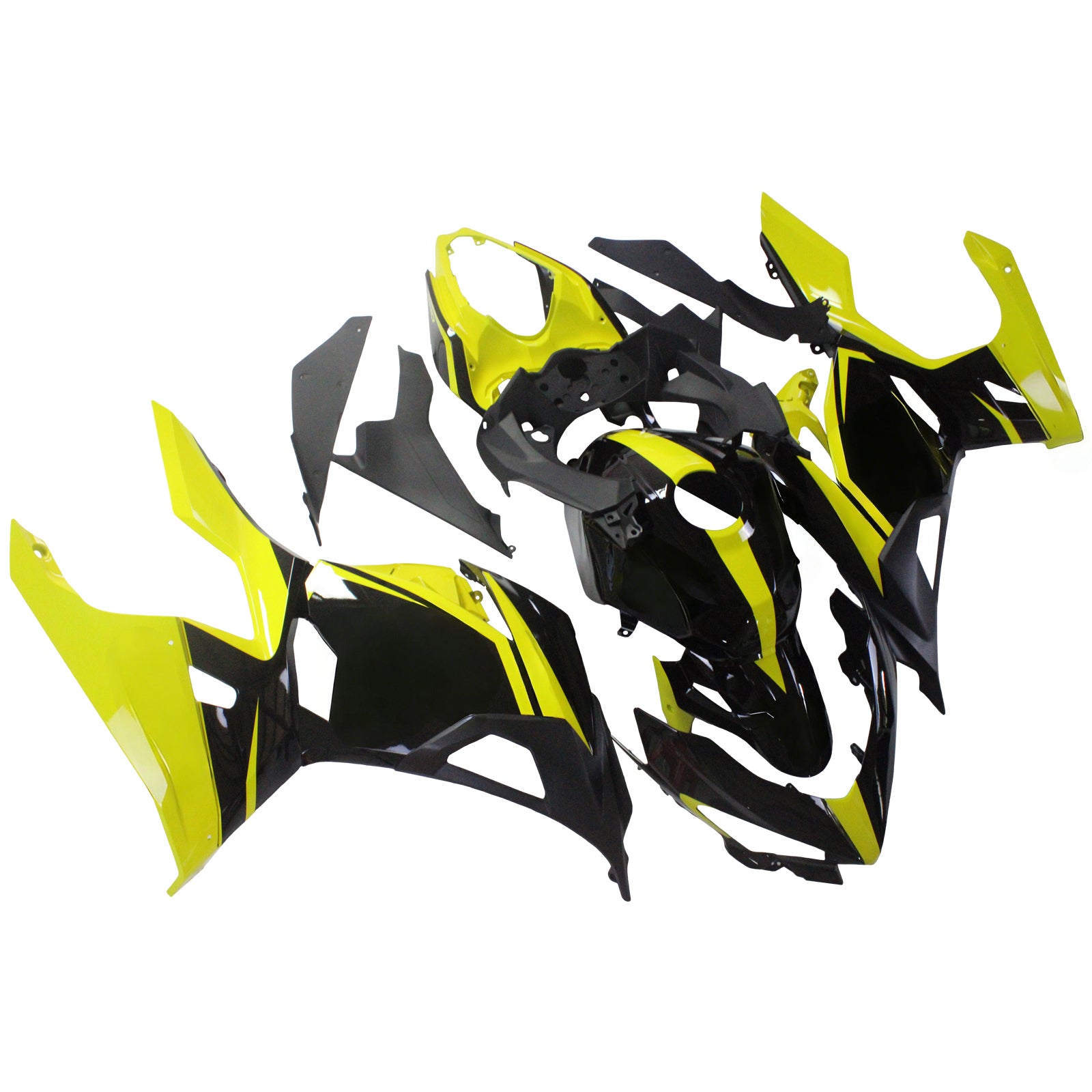 Amotopart 2018-2024 Kawasaki EX400 Ninja400 Black&Yellow Fairing Kit