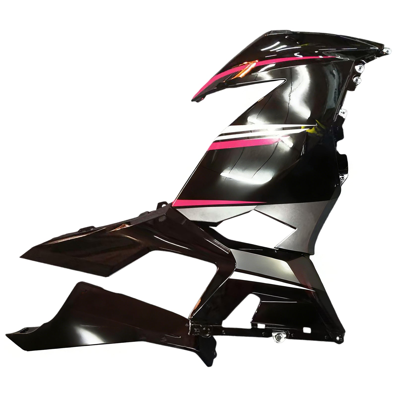 Amotopart 2018-2024 Kawasaki EX400 Ninja400 Schwarz&Weißes Verkleidungsset