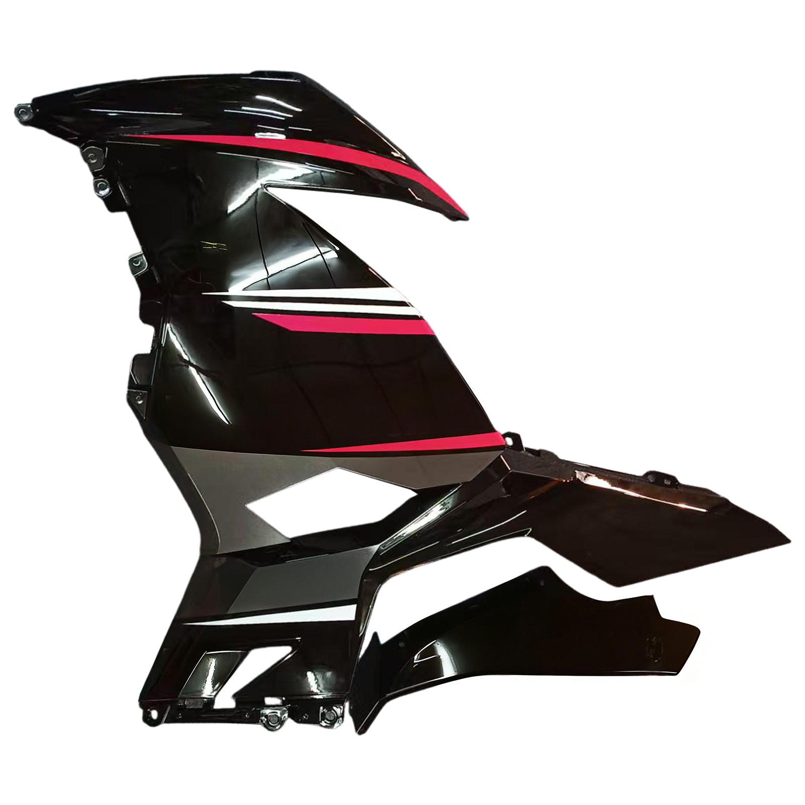 Amotopart 2018-2024 Kawasaki EX400 Ninja400 Schwarz&Weißes Verkleidungsset