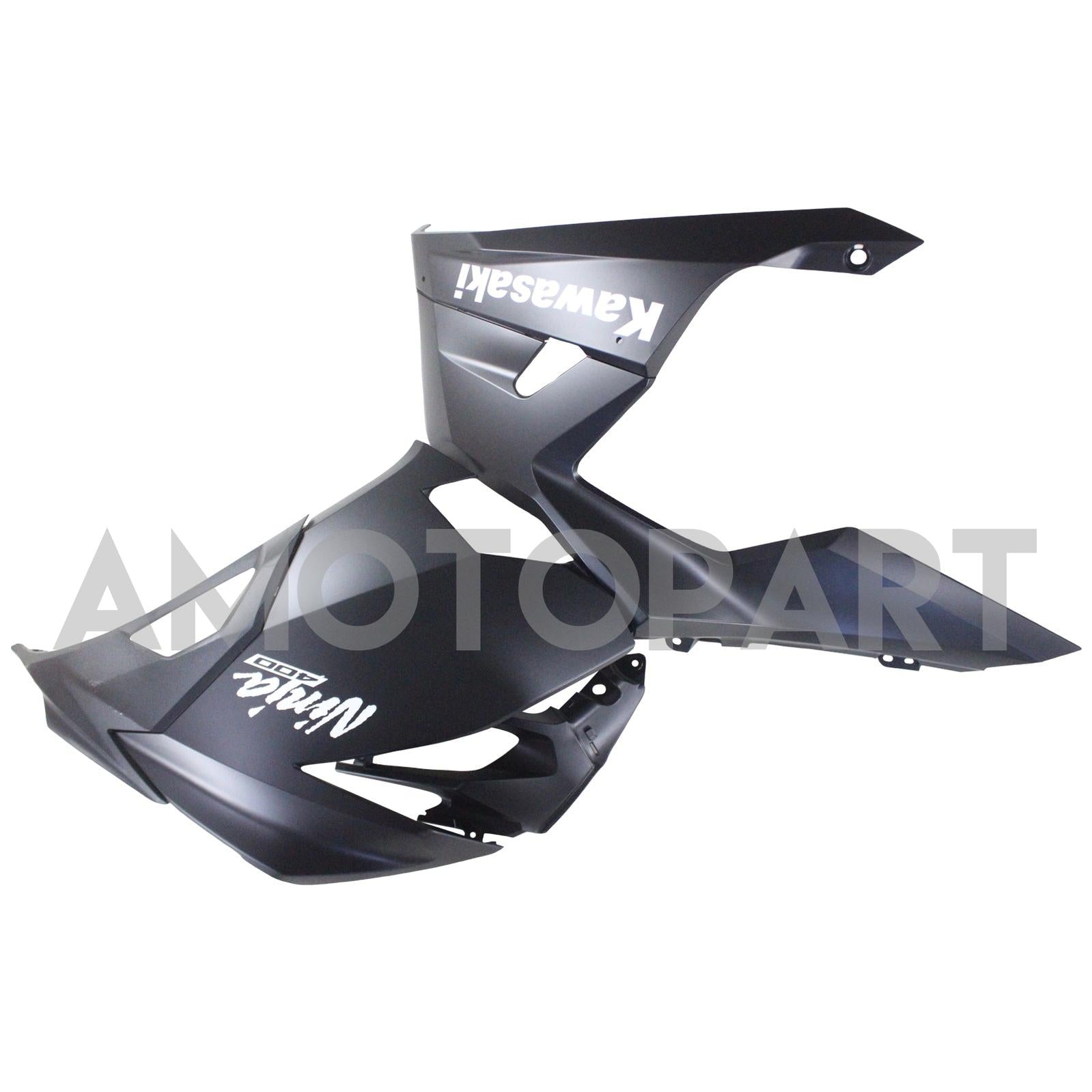 Amotopart 2018-2024 Kawasaki EX400 Ninja400 Matte Black Fairing Kit