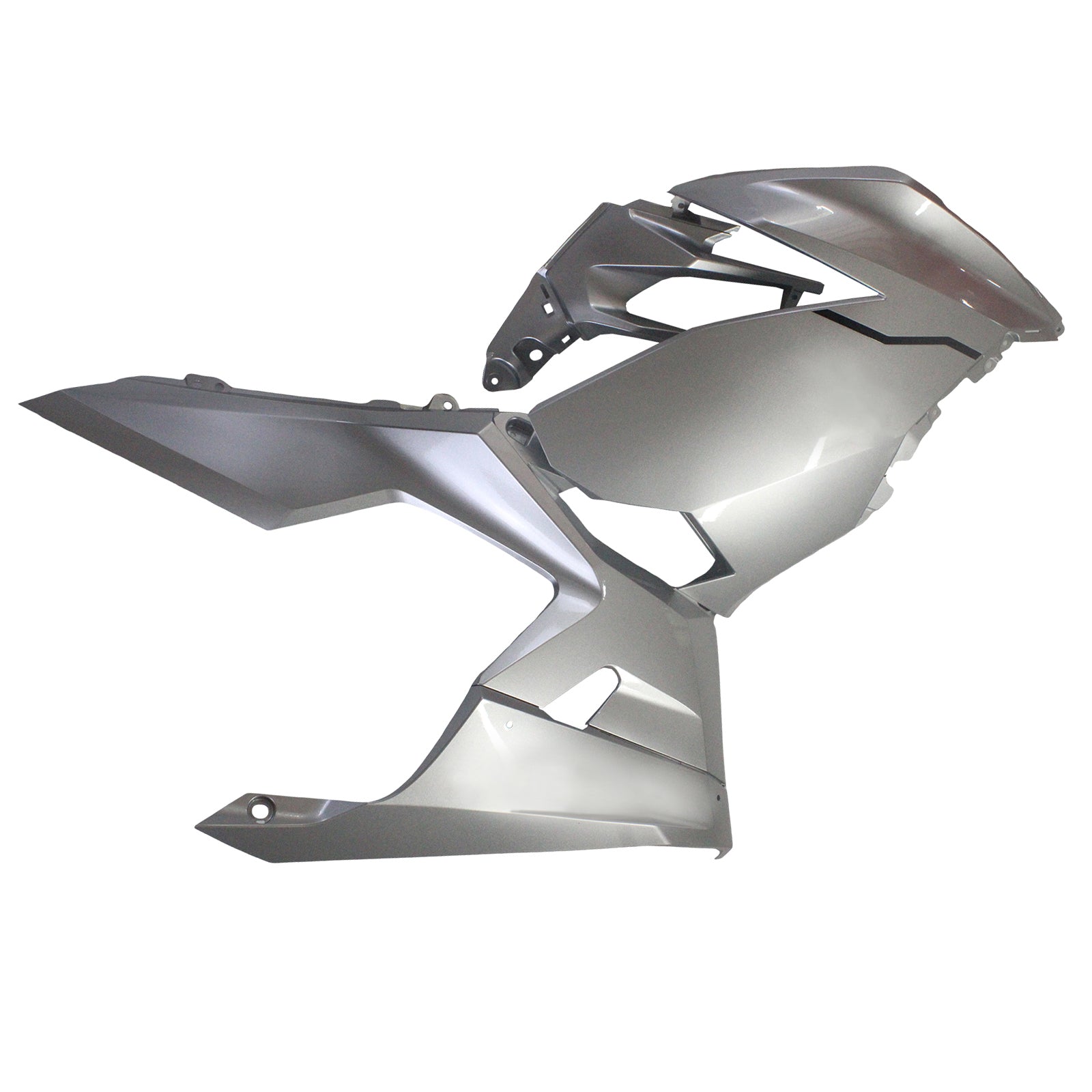 Amotopart Kawasaki EX400/Ninja400 2018-2023 シルバー&ブラック フェアリングキット