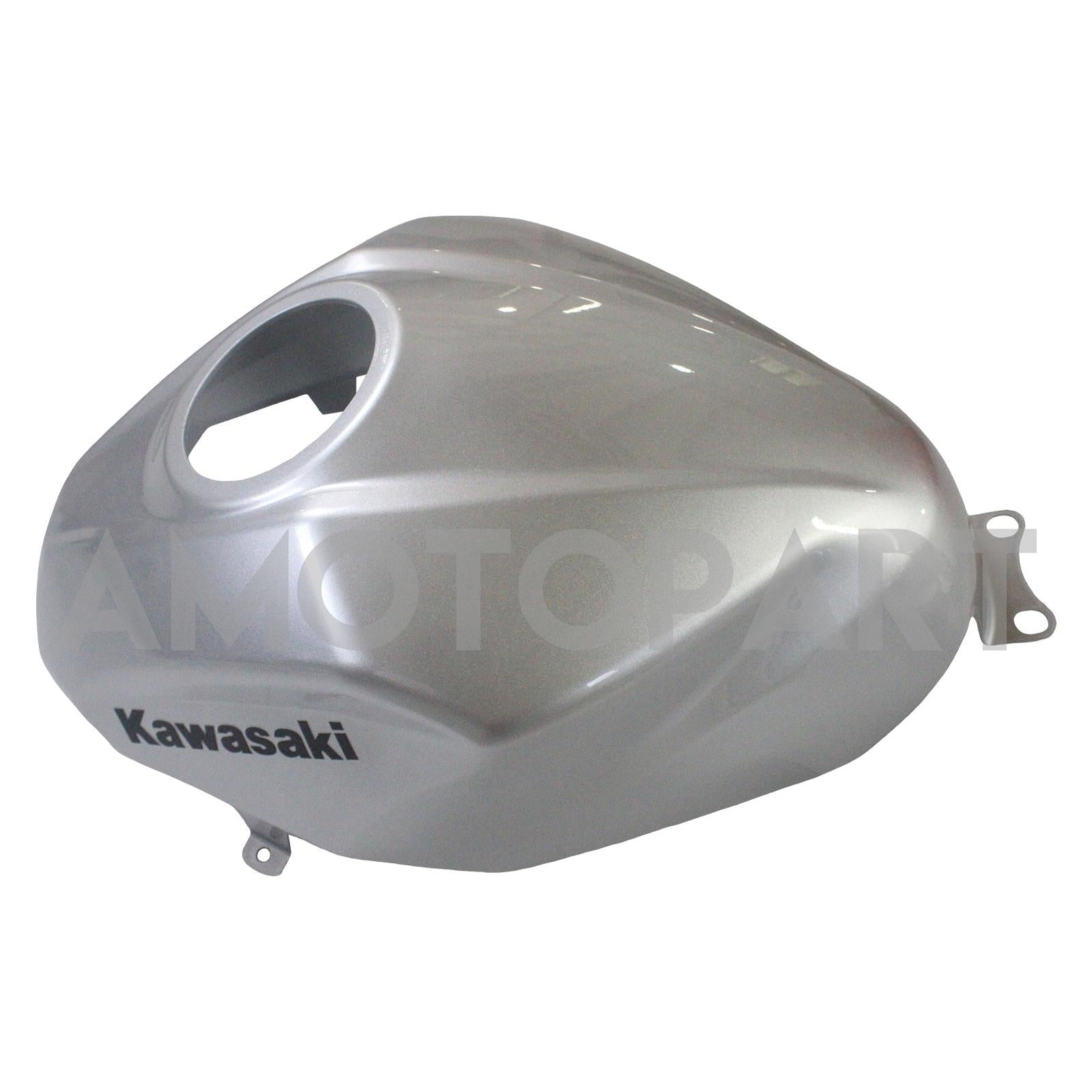 Amotopart Kawasaki Ex400/Ninja400 2018-2023 Silver & Black Fairing Kit