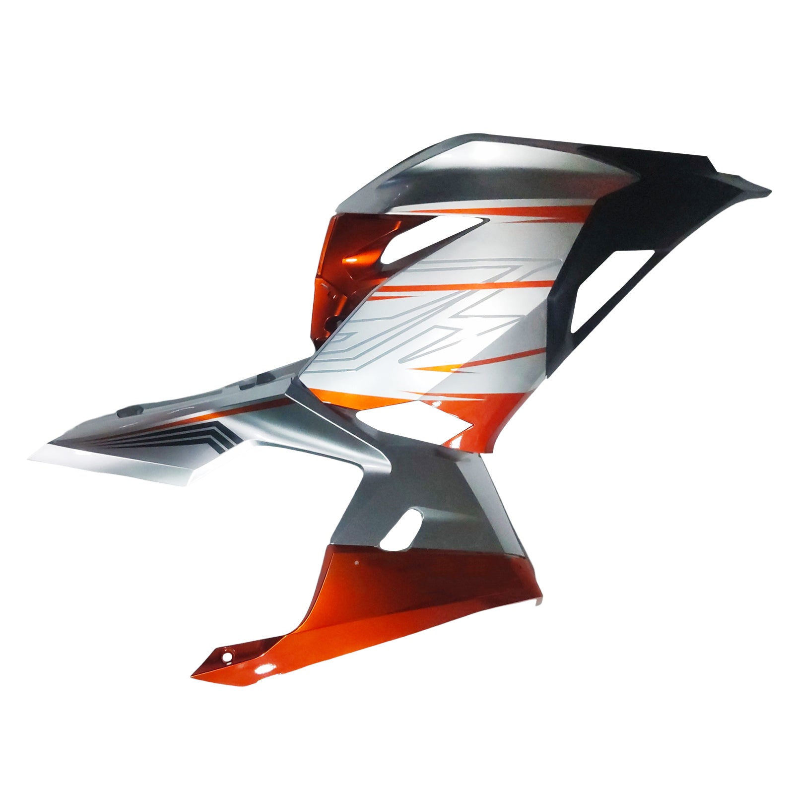 Amotopart Kawasaki EX400/Ninja400 2018-2023 シルバー&オレンジ フェアリングキット