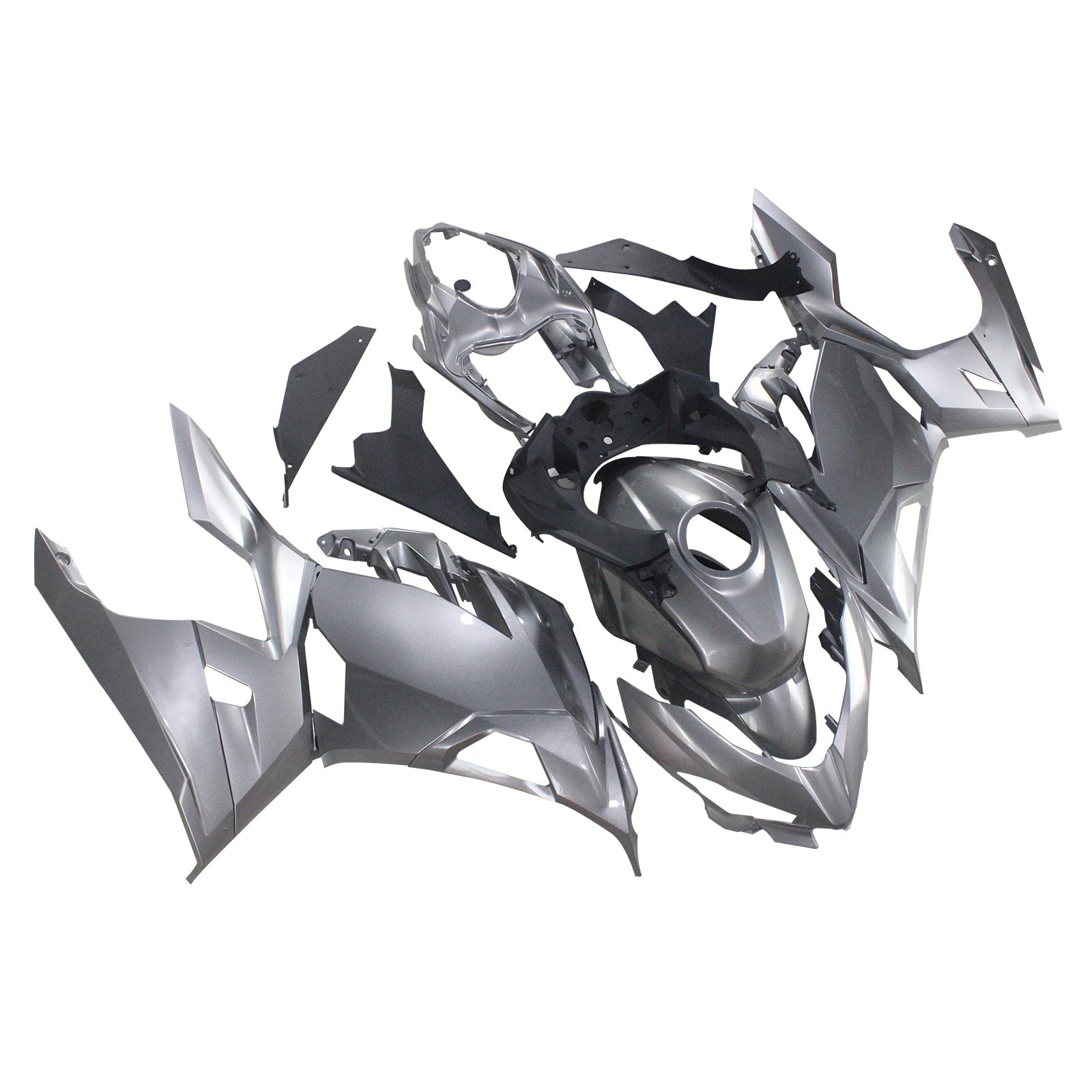 Amotopart Kawasaki EX400/Ninja400 2018-2023 Silver&Grey Fairing Kit