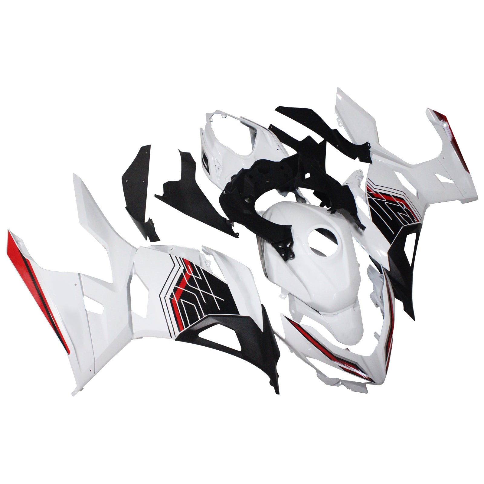AMOTOPART KAWASAKI EX400/NINJA 400 2018-2023 WIT & BLACK Fairing Kit