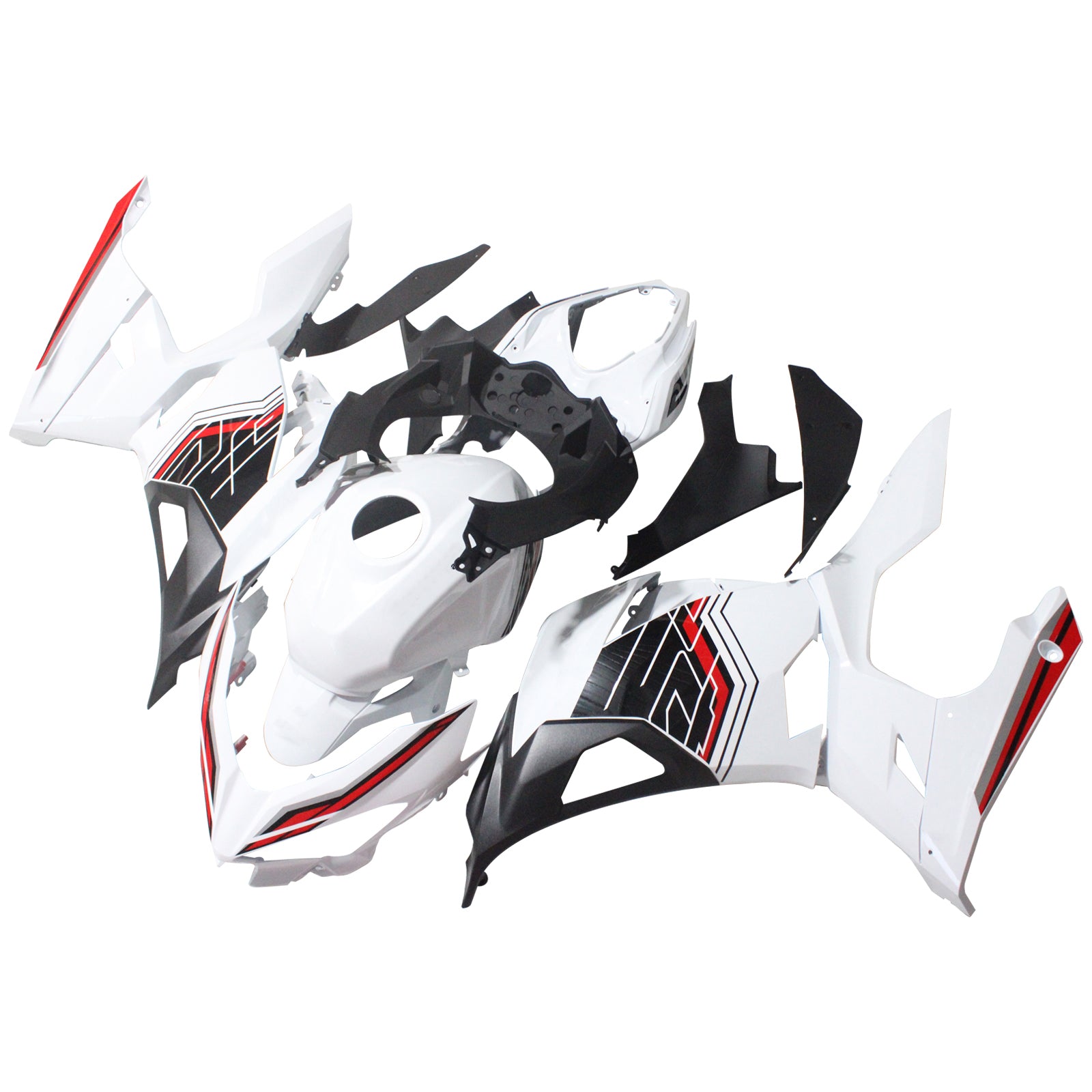 AMOTOPART KAWASAKI EX400/NINJA 400 2018-2023 WIT & BLACK Fairing Kit