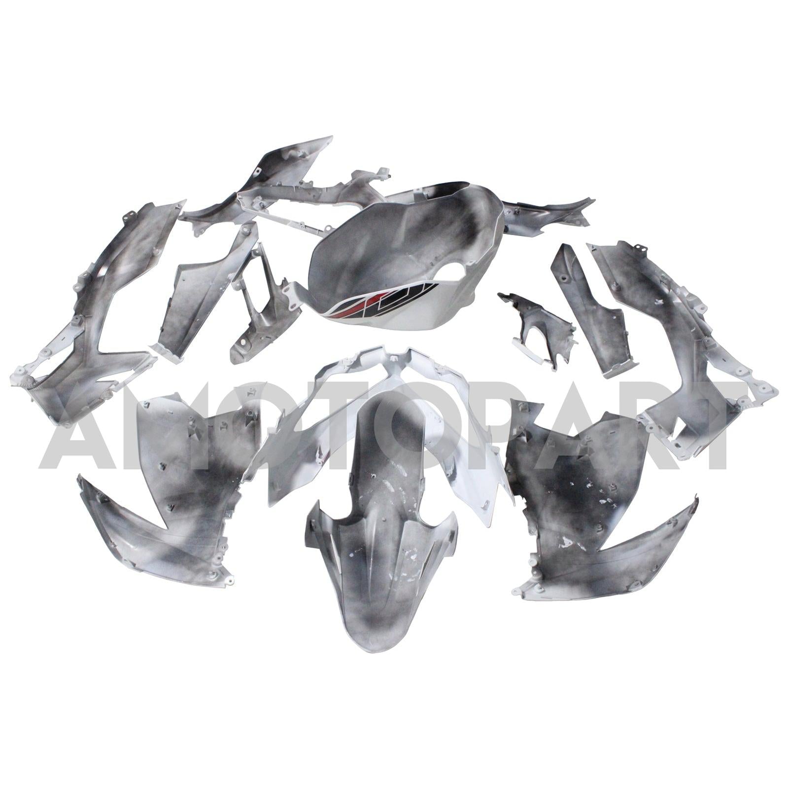 AMOTOPT KAWASAKI EX400/NINJA 400 2018-2023 KIT de carenagem Branco e Black