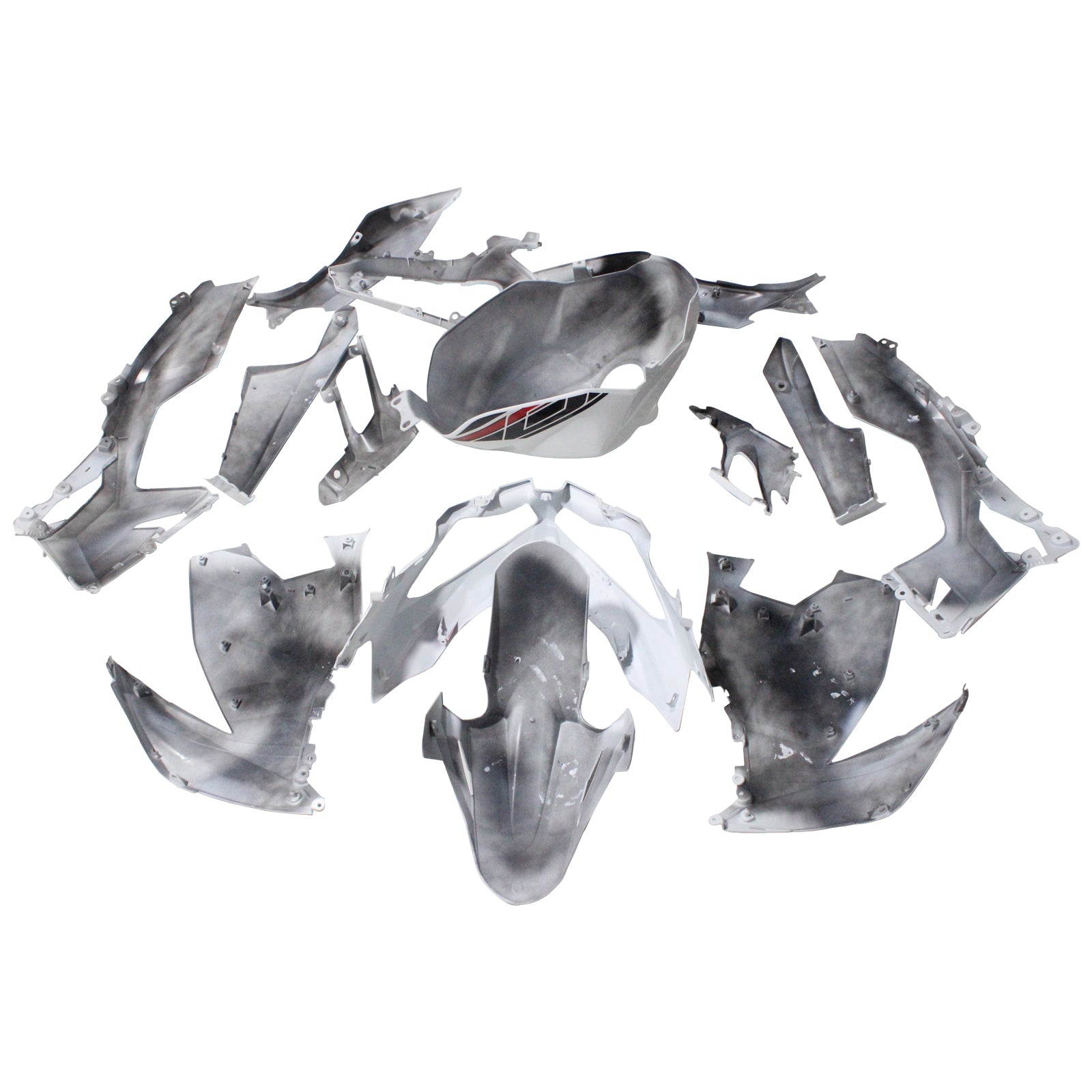 AMOTOPART KAWASAKI EX400/NINJA 400 2018-2023 WIT & BLACK Fairing Kit