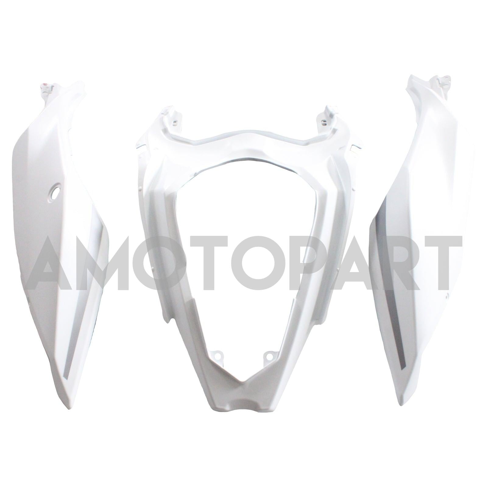 Amotopart Kawasaki EX400/Ninja400 2018-2023 Mattweiß&Lila Verkleidungssatz
