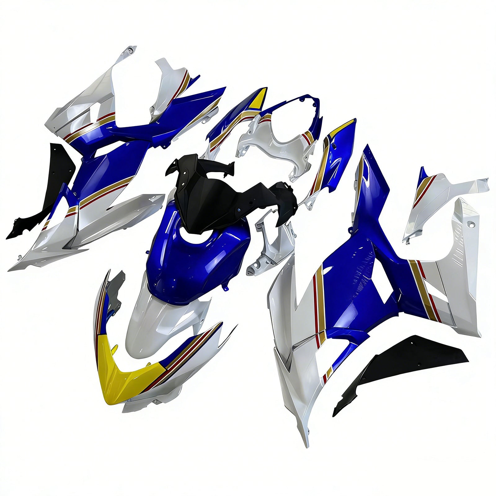 Amotopart Kawasaki EX400/Ninja400 2018-2023 Blue&Yellow Fairing Kit