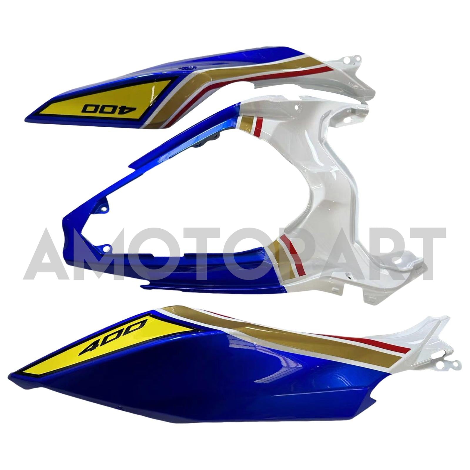 Amotopart Kawasaki EX400/Ninja400 2018-2023 Blau&Gelbes Verkleidungsset