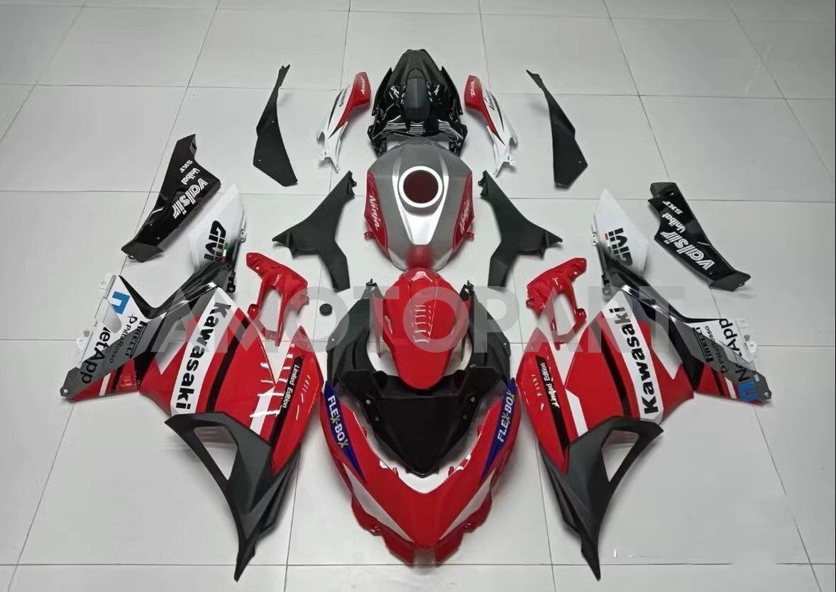 Amotopart 2018-2024 Kawasaki EX400/Ninja400 Verkleidungskit Sammlung Zwei