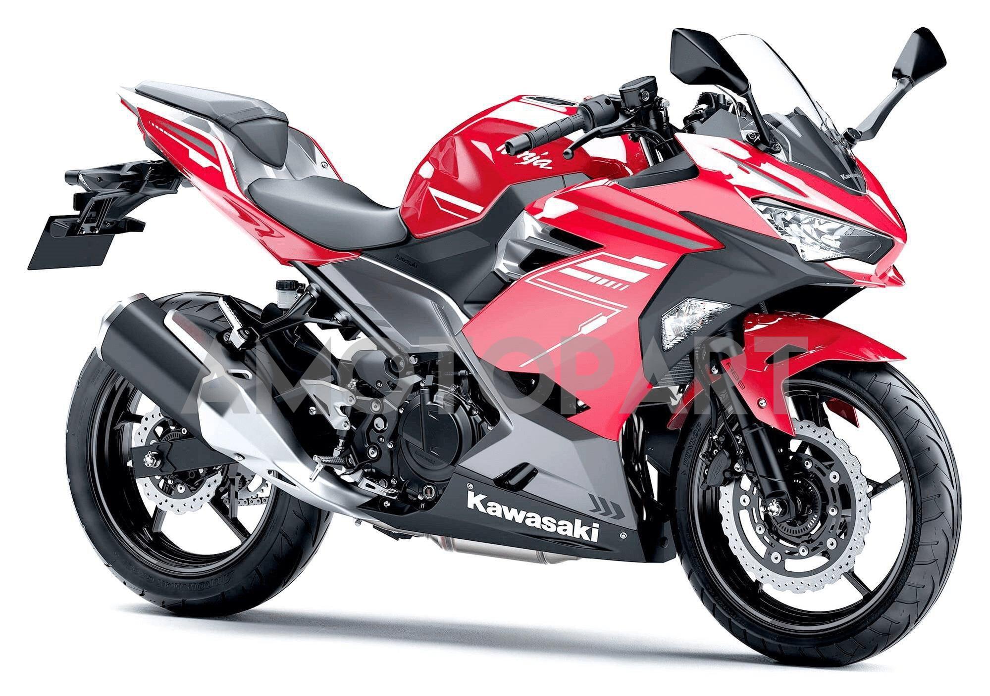 Amotopart 2018-2024 Kawasaki EX400/Ninja400 Verkleidungskit Sammlung Zwei