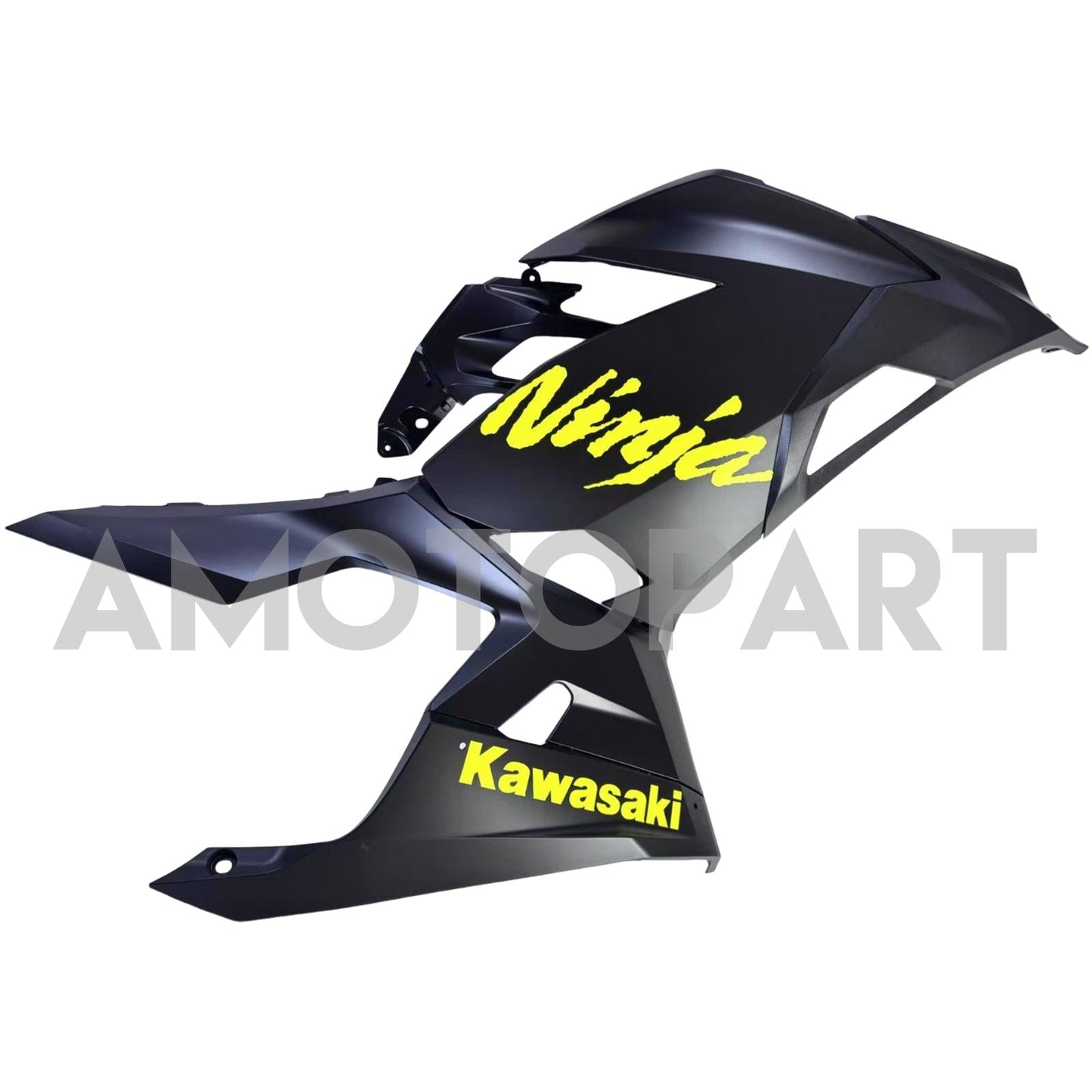 Amotopart Kawasaki EX400/Ninja400 2018-2023 Noir&Kit de carénage jaune