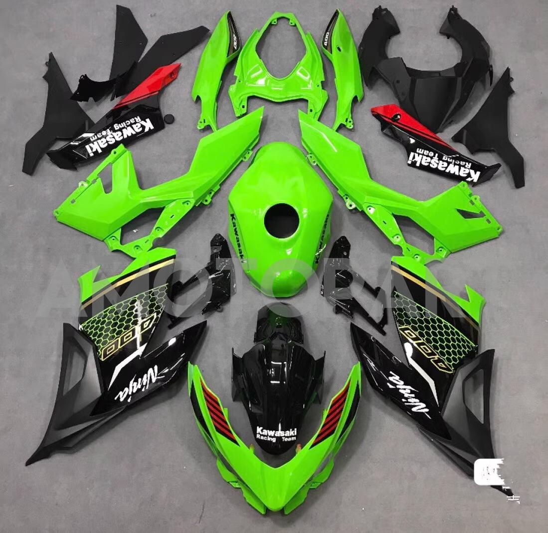 Amotopart 2018-2024 Kawasaki EX400/Ninja400 Verkleidungskit Sammlung Zwei