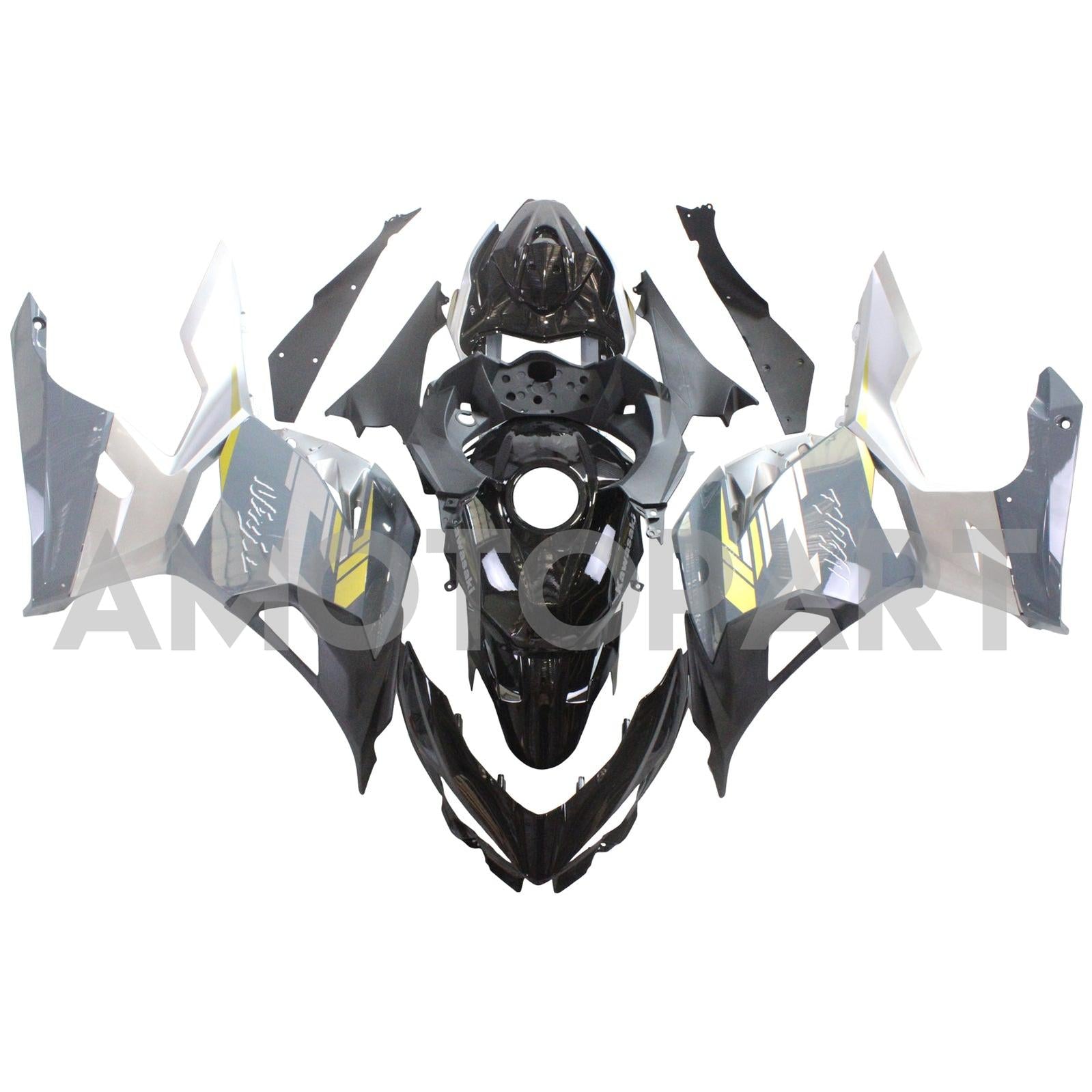 Amotopart Kawasaki EX400/Ninja400 2018-2023 Grey Fairing Kit