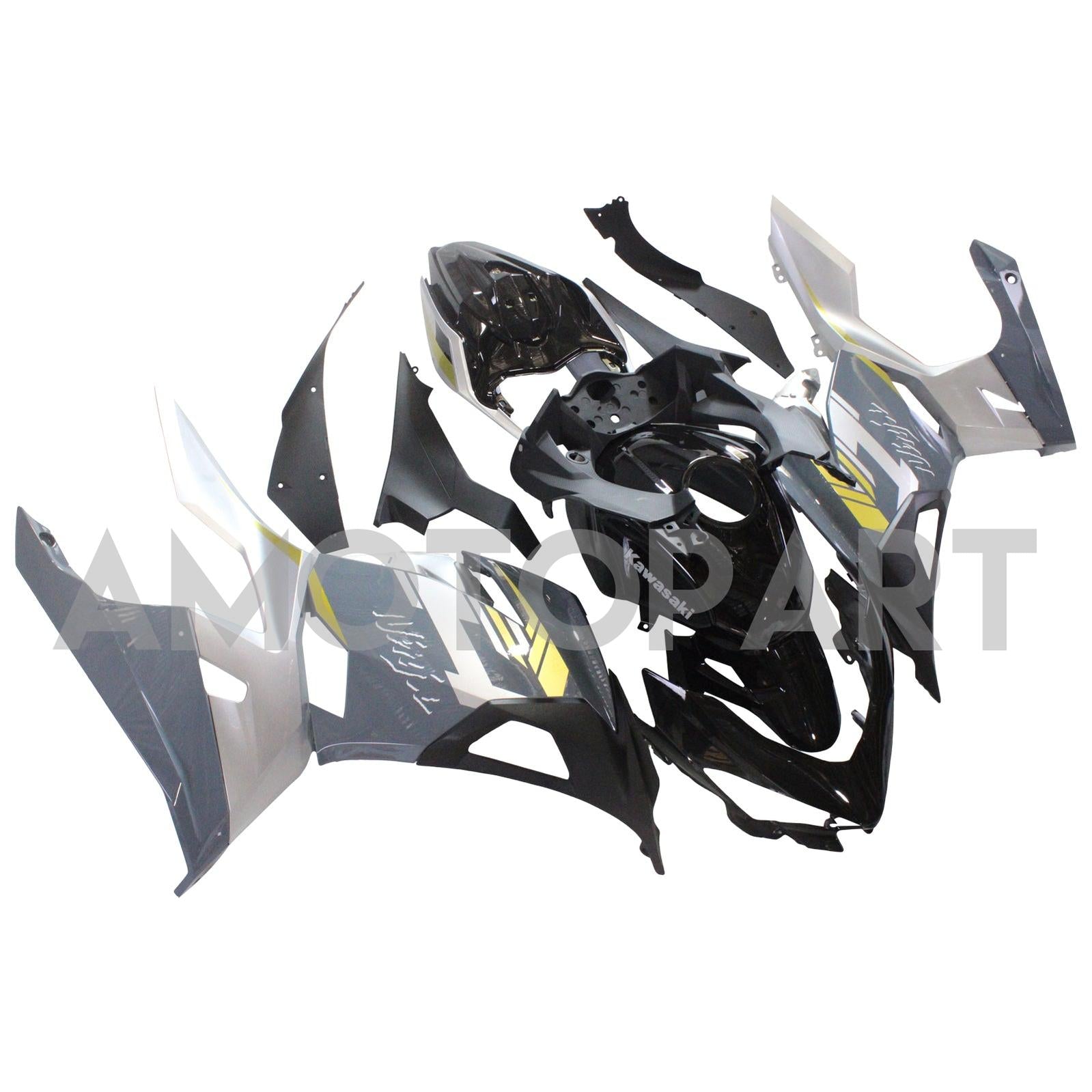 Amotopart Kawasaki EX400/Ninja400 2018-2023 Grey Fairing Kit