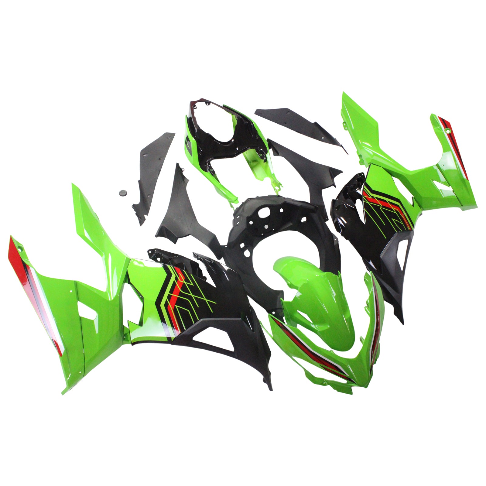 Amotopart Kawasaki EX400/Ninja400 2018-2023 Green&Black Style1 Fairing Kit