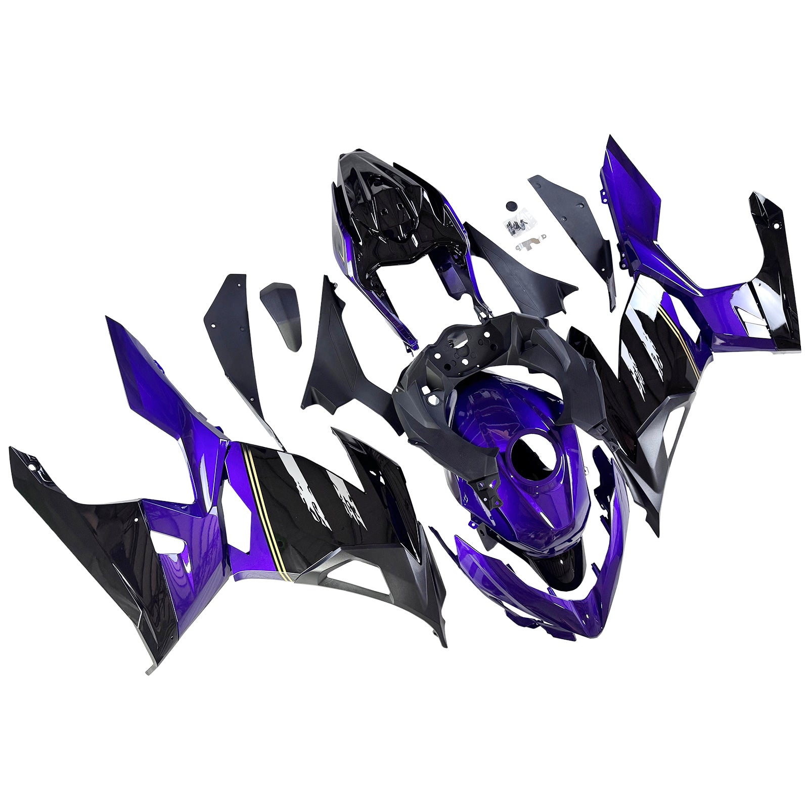 Amotopart 2018-2024 Kawasaki EX400 Ninja400 Black Dark Purple Fairing Kit