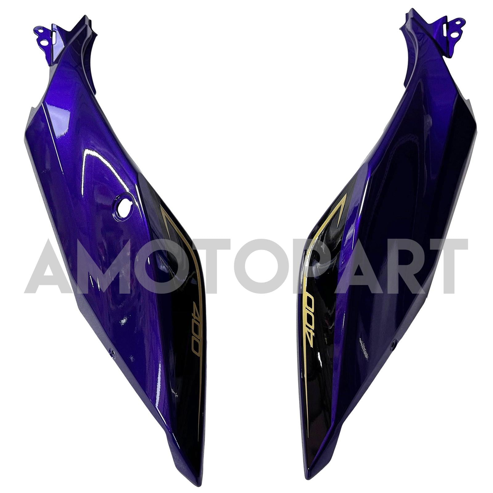 Amotopart 2018-2024 Kawasaki EX400 Ninja400 Black Dark Purple Fairing Kit