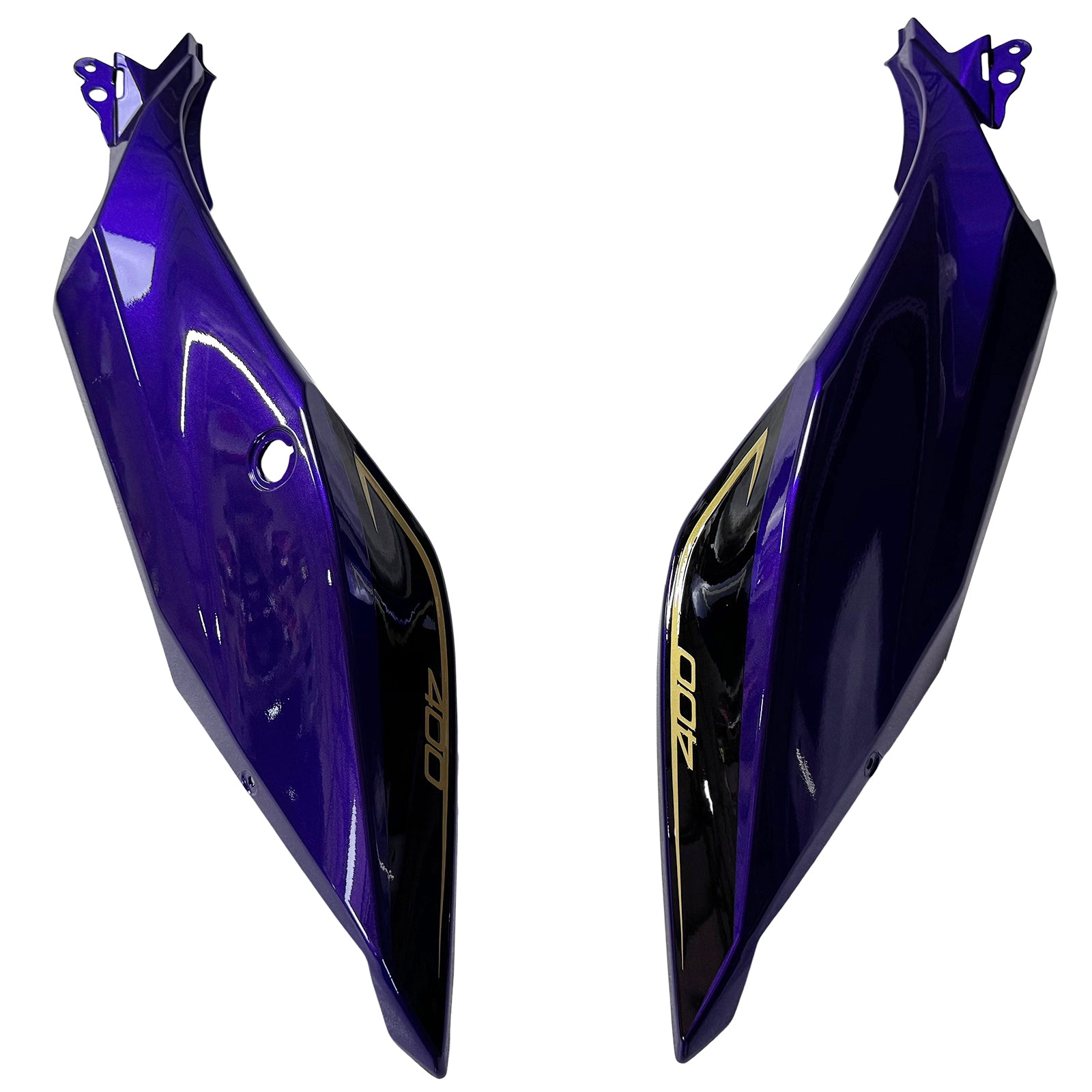 Amotopart 2018-2024 Kawasaki EX400 Ninja400 Black Dark Purple Fairing Kit