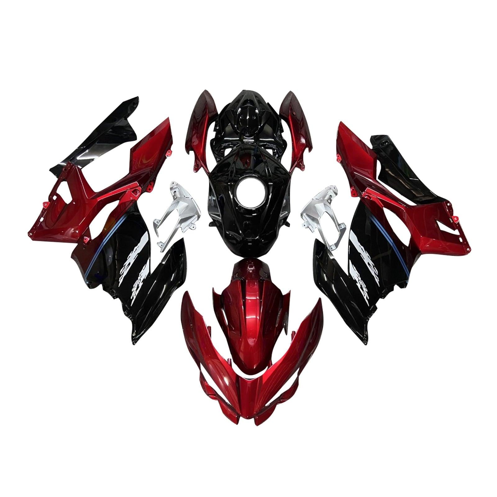Amotopart 2018-2024 Kawasaki EX400 Ninja400 Black Red Fairing Kit