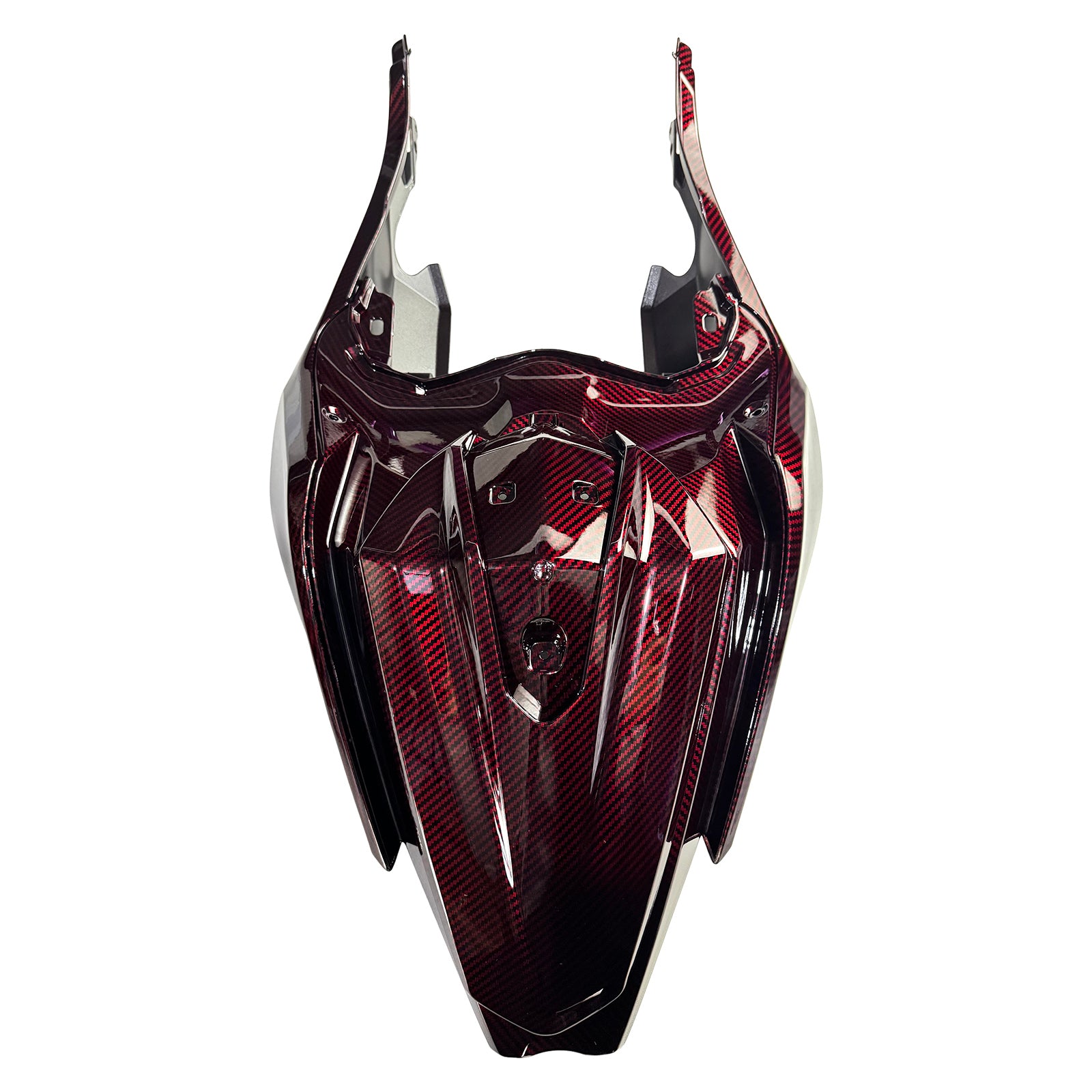 Amotopart 2018-2024 Kawasaki EX400 Ninja400 Dark Red Carbon Fiber Pattern Fairing Kit