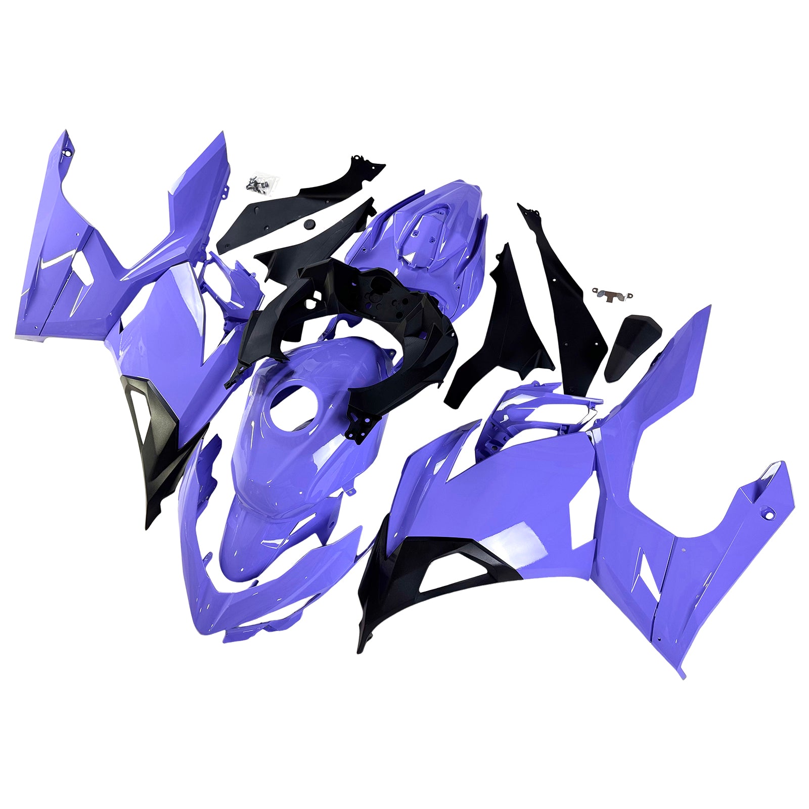 Amotopart 2018-2024 Kawasaki EX400 Ninja400 Purple Fairing Kit