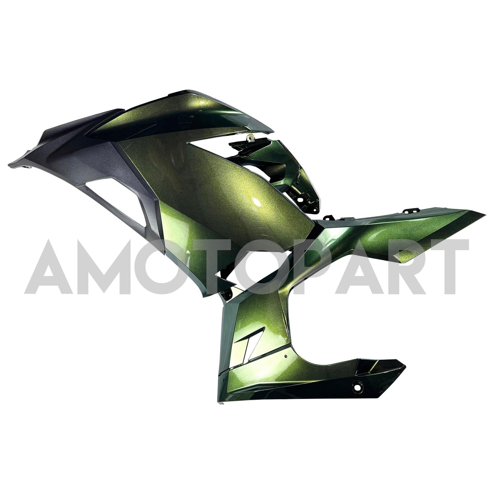 Amotopart 2018-2024 Kawasaki EX400 Ninja400 Gradient Green Yellow Fairing Kit
