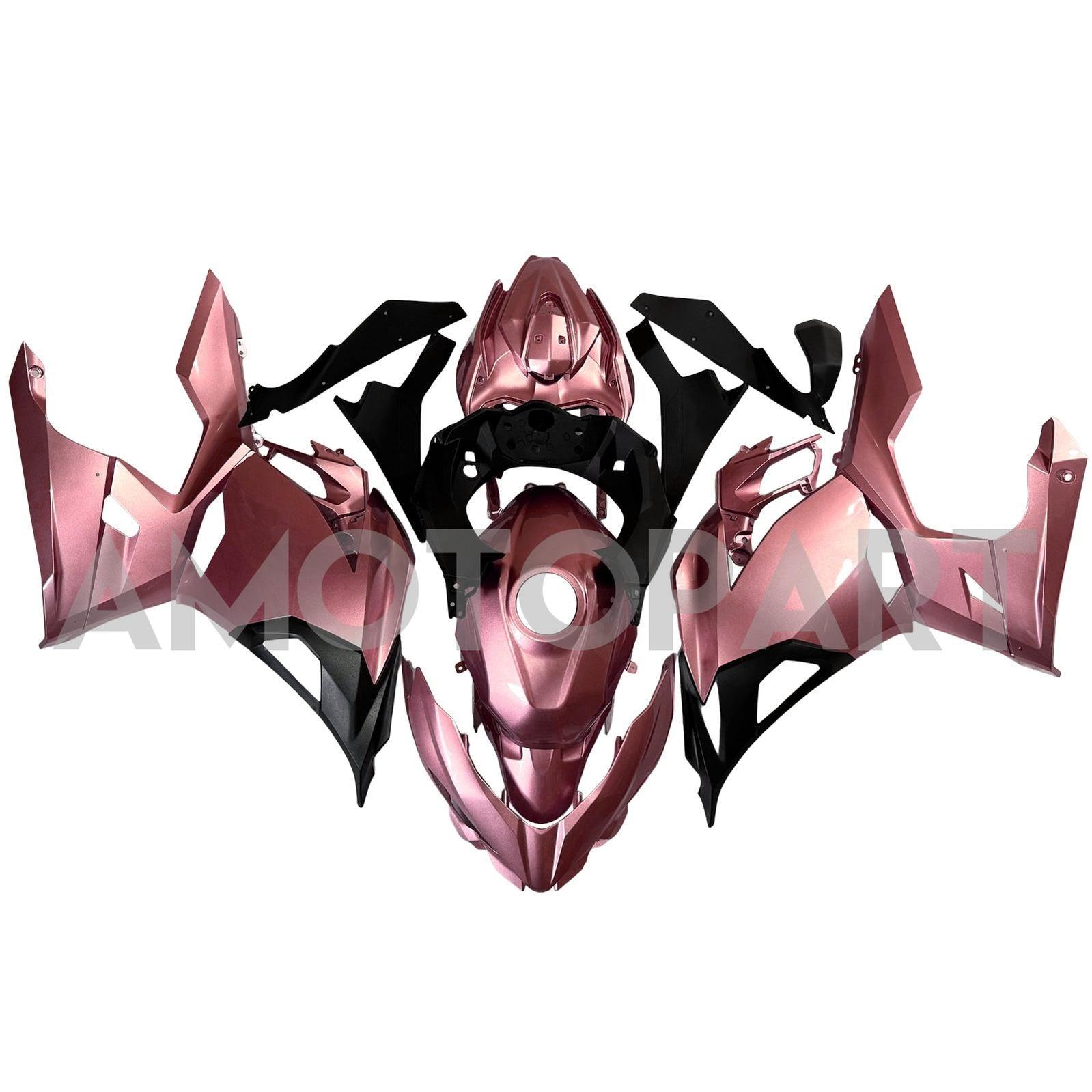 Amotopart 2018-2024 Kawasaki EX400 Ninja400 Pink Fairing Kit