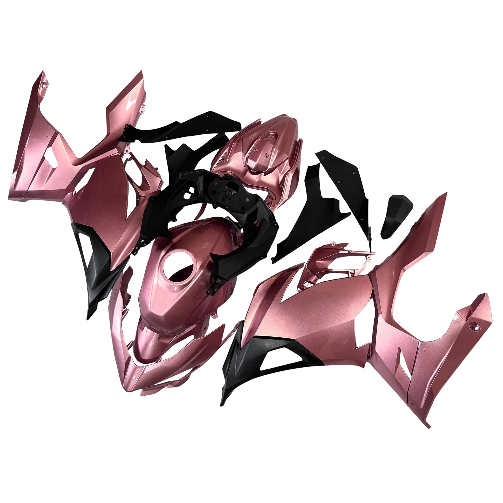 Amotopart 2018-2024 Kawasaki EX400 Ninja400 Pink Fairing Kit