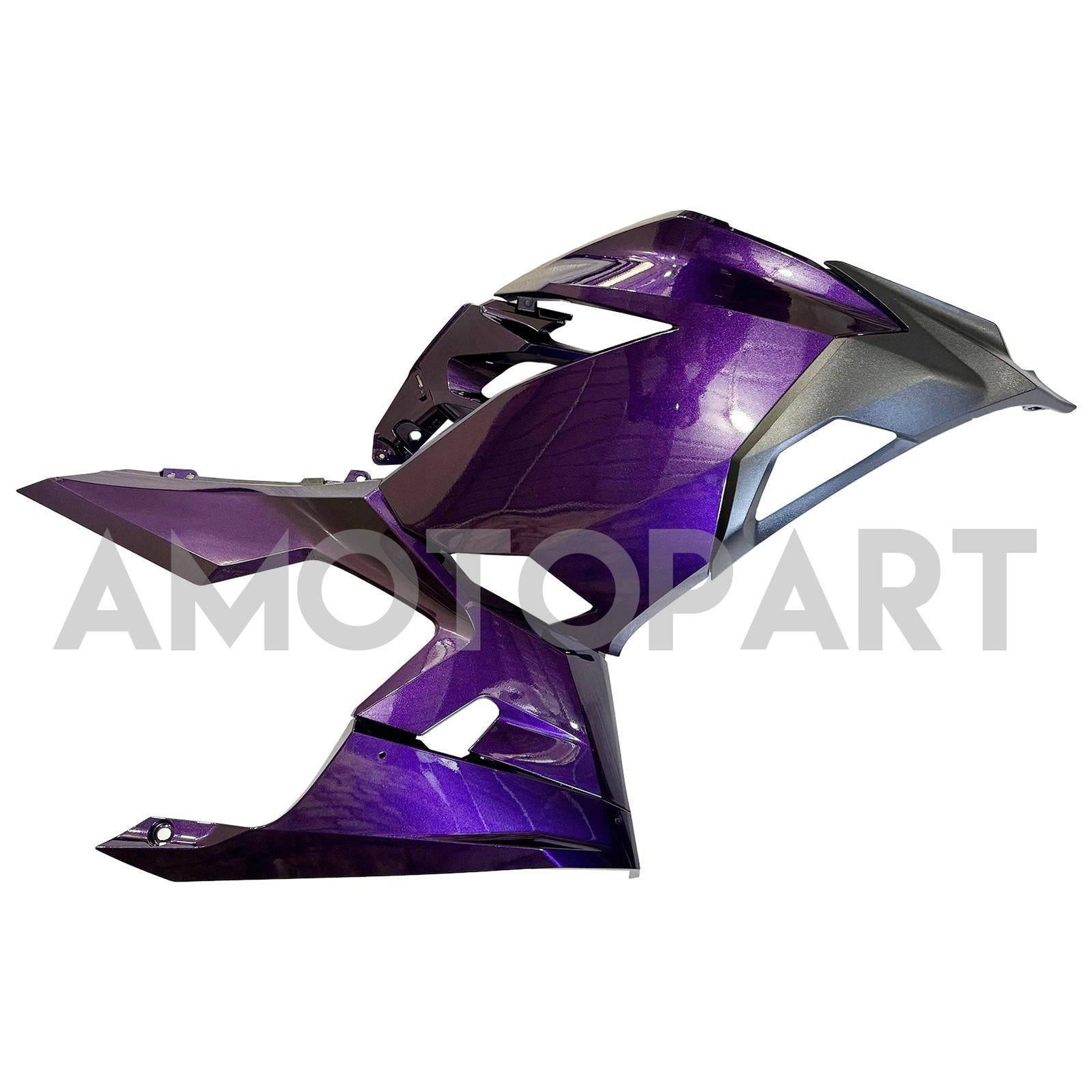 Amotopart 2018-2024 Kawasaki EX400 Ninja400 Glossy Dark Purple Fairing Kit