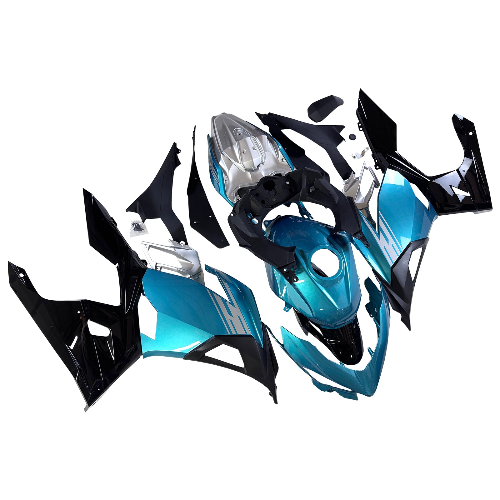 Amotopart 2018-2024 Kawasaki EX400 Ninja400 Light Blue Fairing Kit