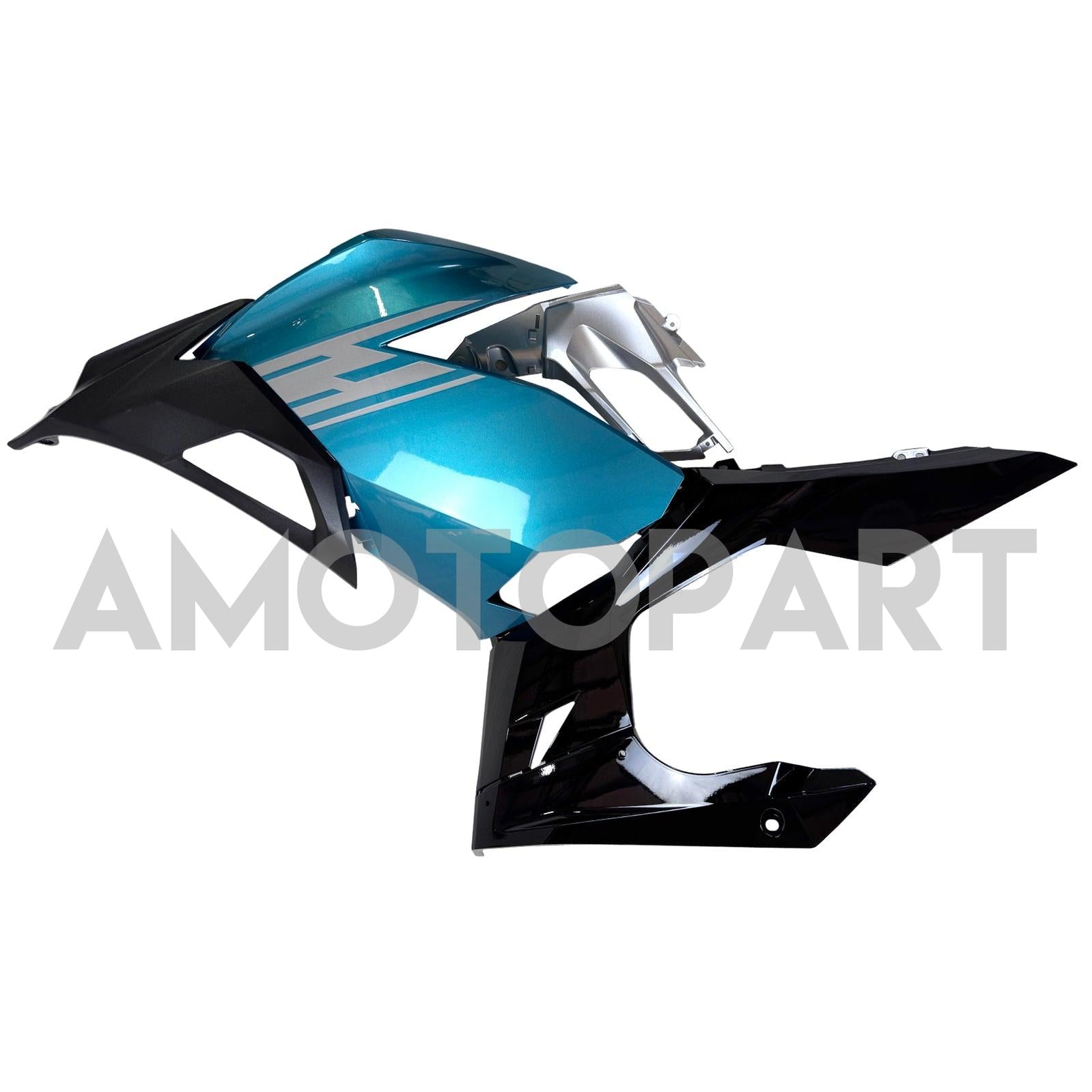 Amotopart 2018-2024 Kawasaki EX400 Ninja400 Light Blue Fairing Kit
