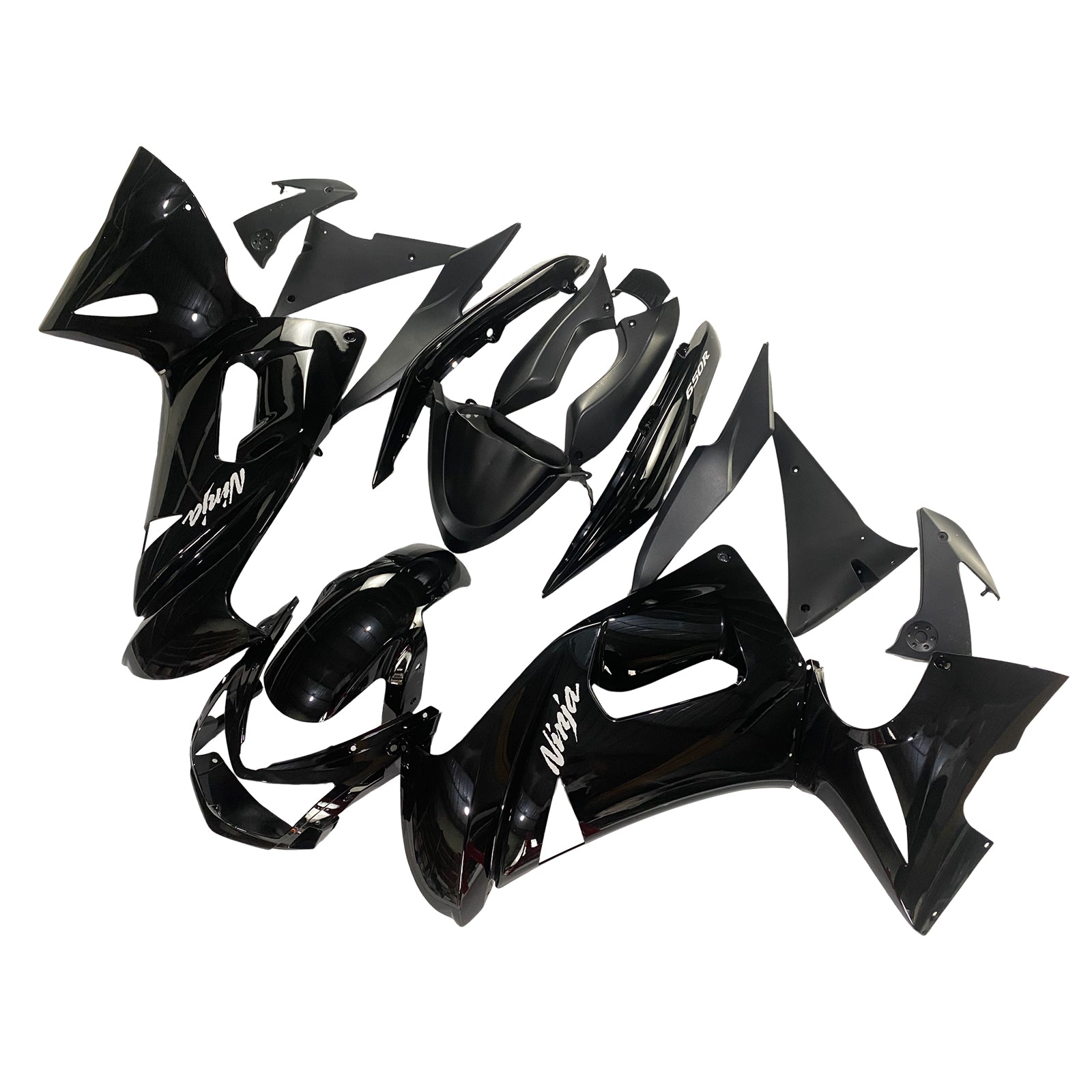 Amotopart Kawasaki 2006-2008 ER6F/Ninja650 Gloss Black Fairing Kit