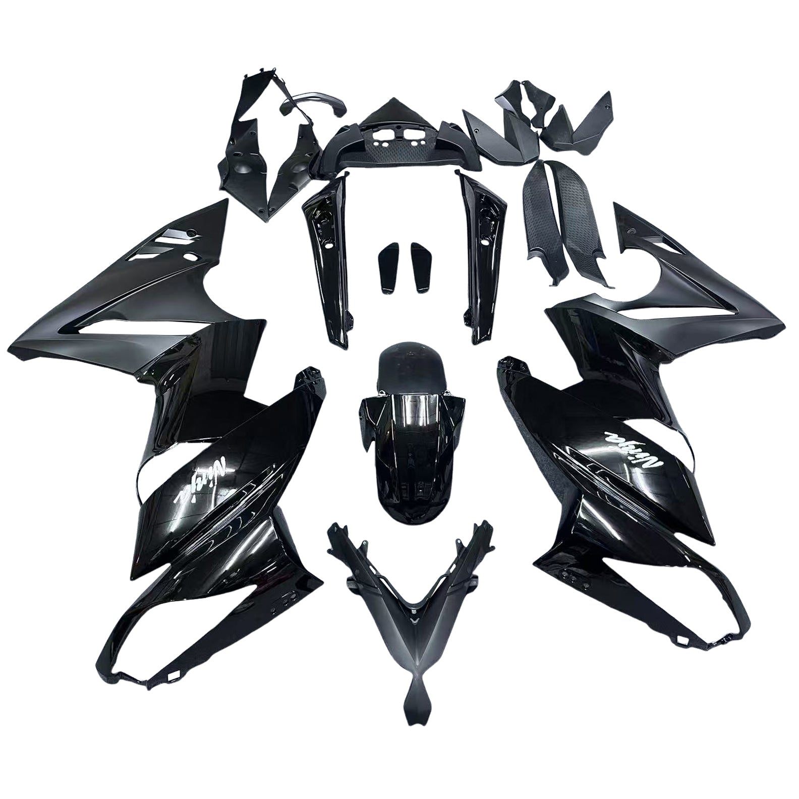 Amotopart 2009-2011 Ninja 650 ER-6F EX650 Kawasaki Black Fairing Kit