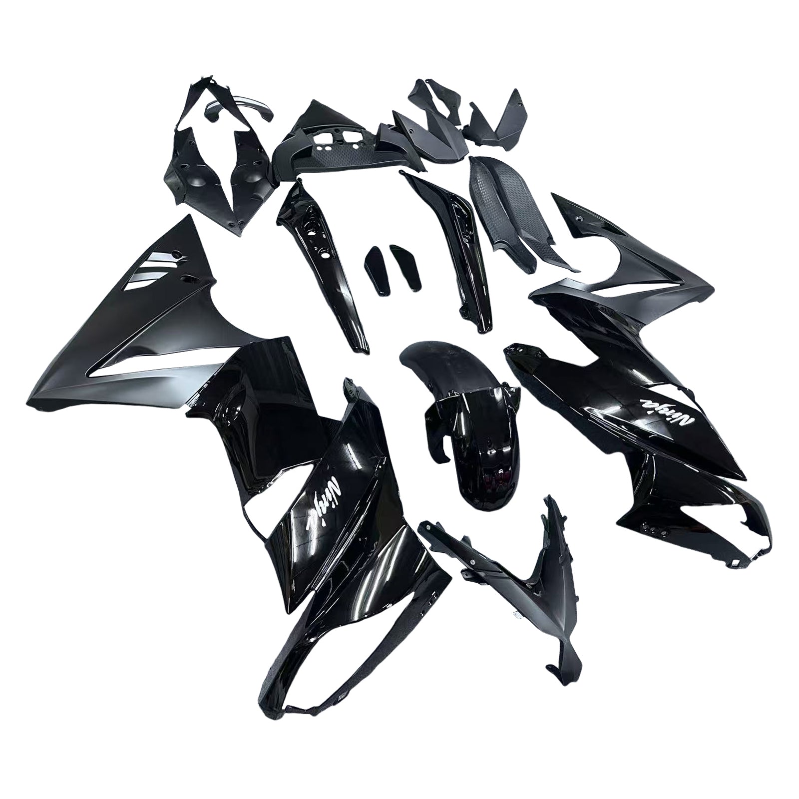 Amotopart 2009-2011 Ninja 650 ER-6F EX650 Kawasaki Black Fairing Kit
