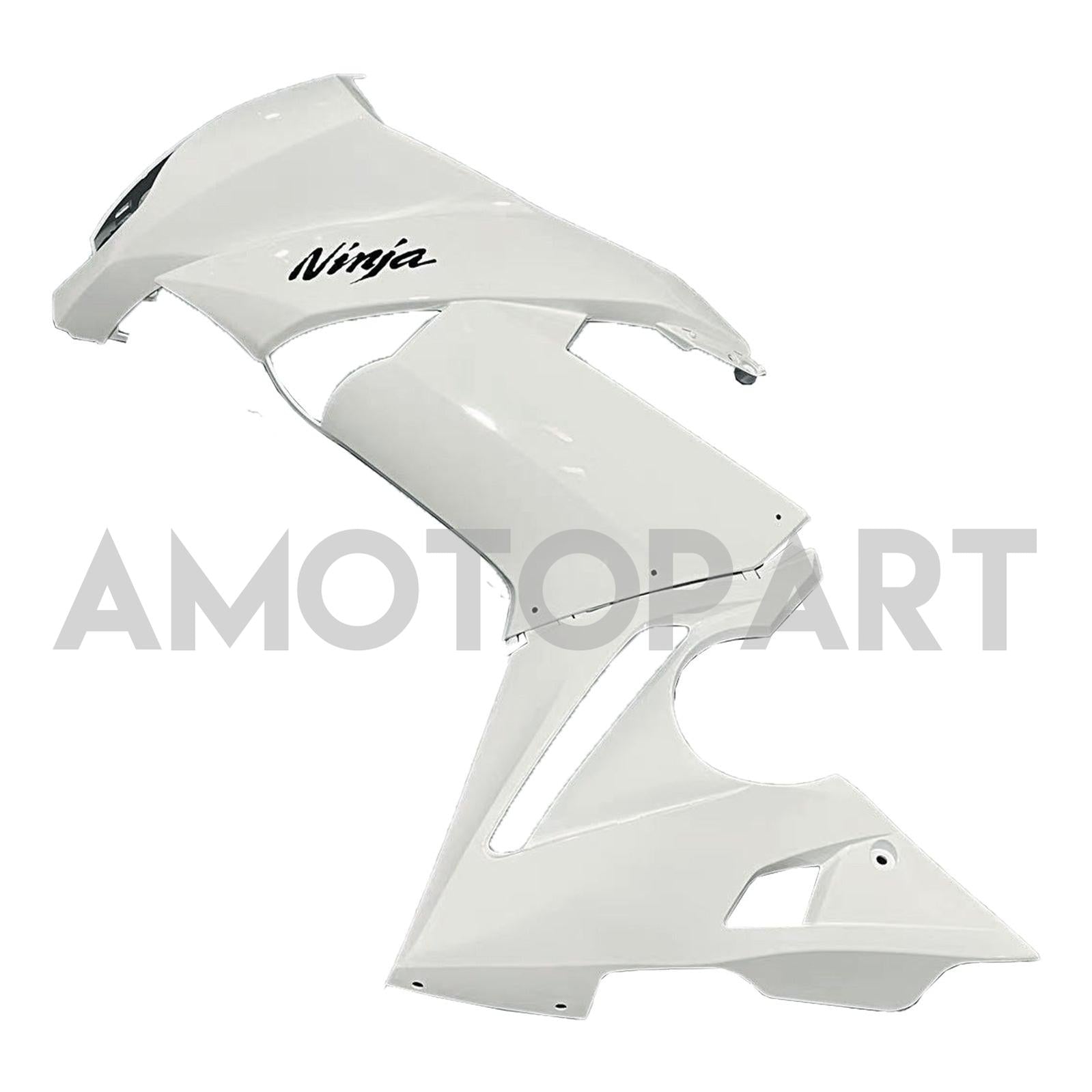 Amotopart 2009-2011 Kawasaki Ninja650 EX650 White & Black Fairing Kit