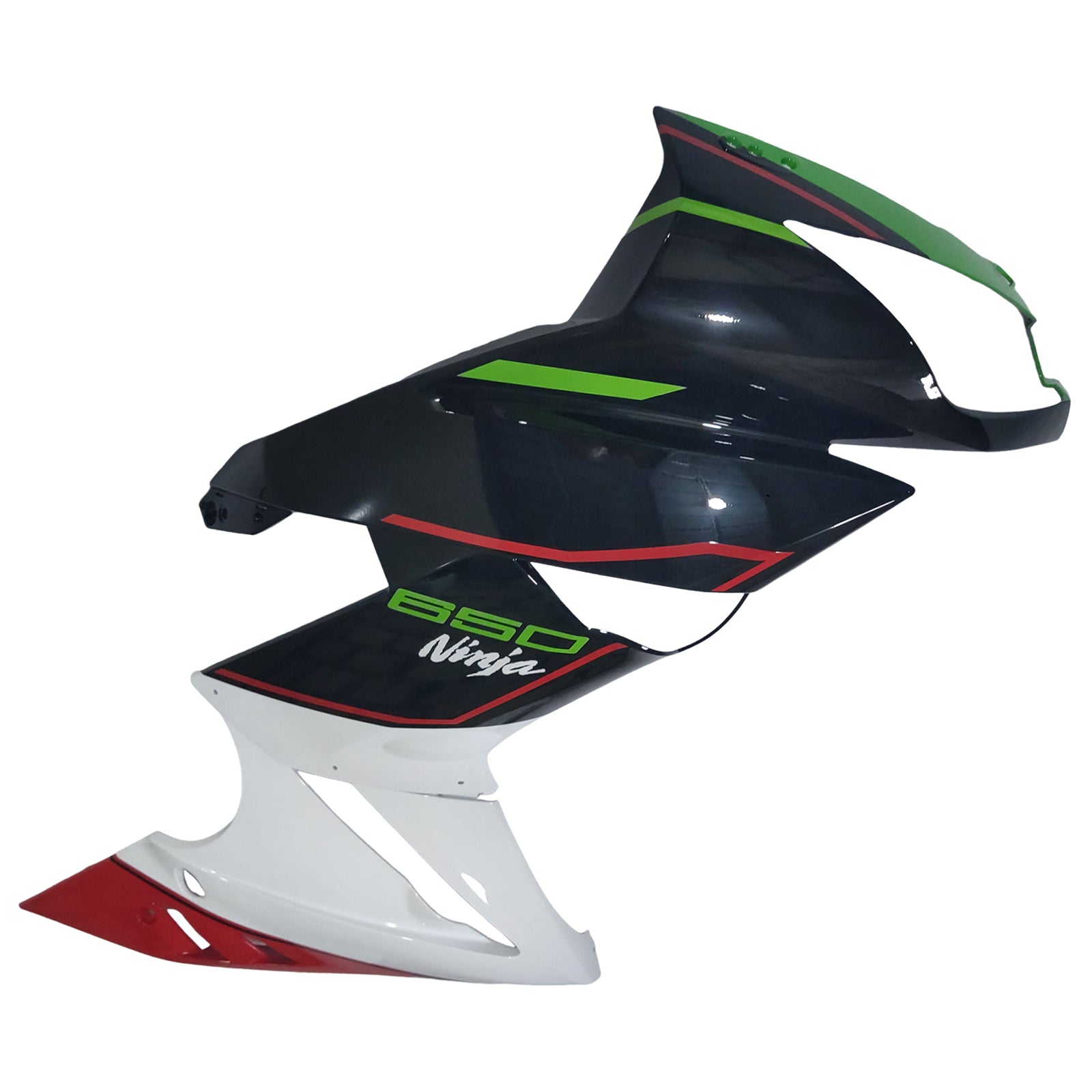 Amotopart 2009-2011 Kawasaki Ninja650 EX650 Black White Green Red Fairing Kit