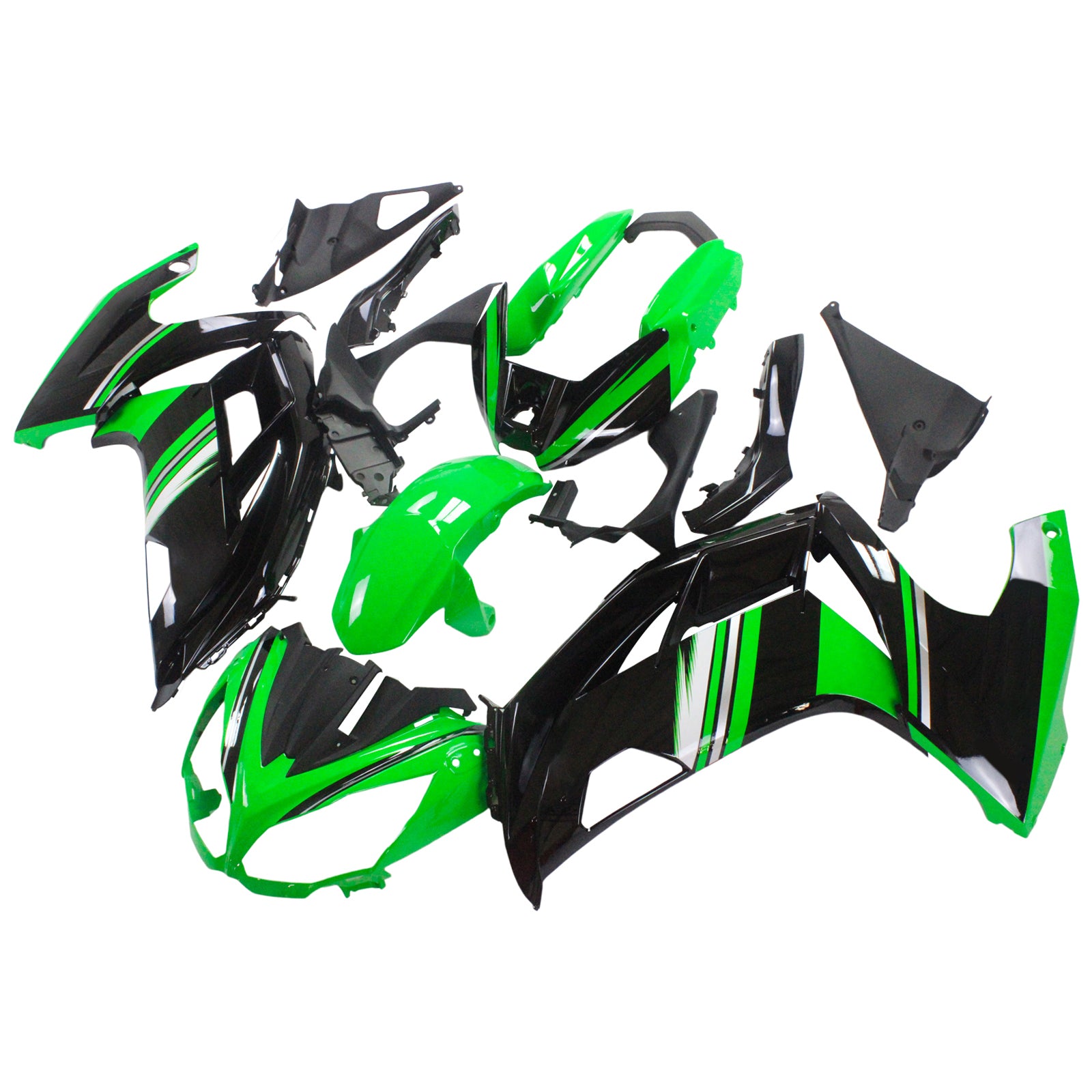 Amotopart 2012-2016 Kawasaki Ninja 650 Green Black Fairing Kit